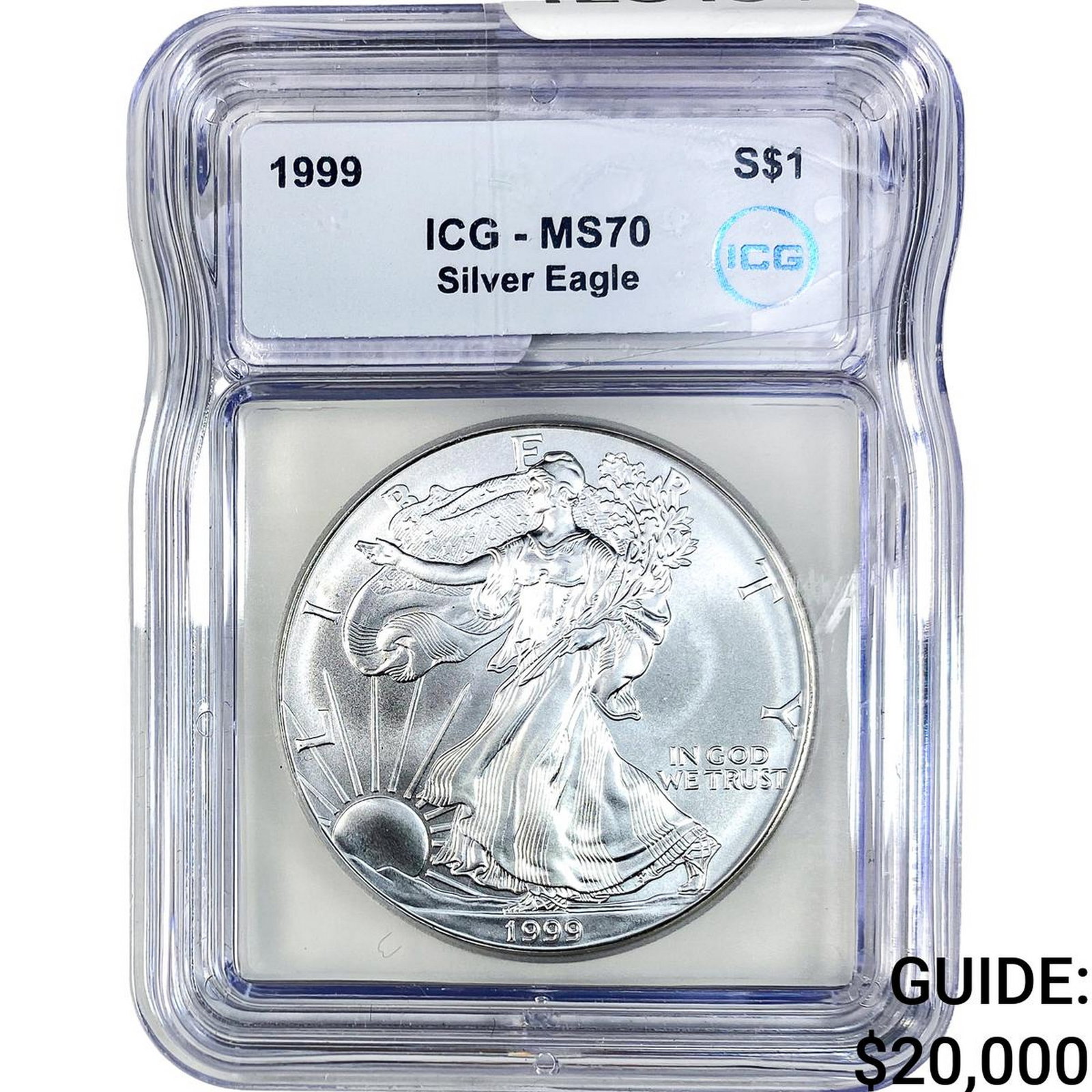 1999 Silver Eagle ICG MS70: 1999 Silver Eagle ICG MS70