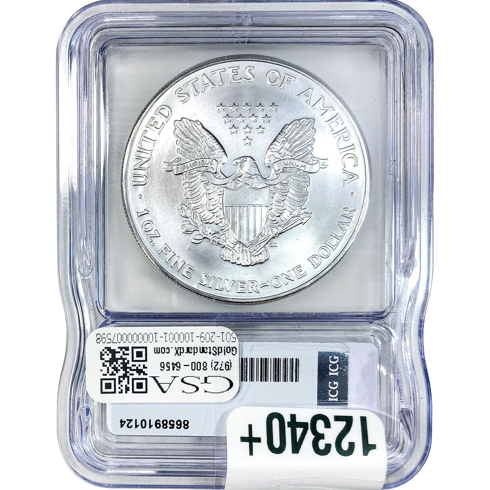 1999 Silver Eagle ICG MS70 - 2