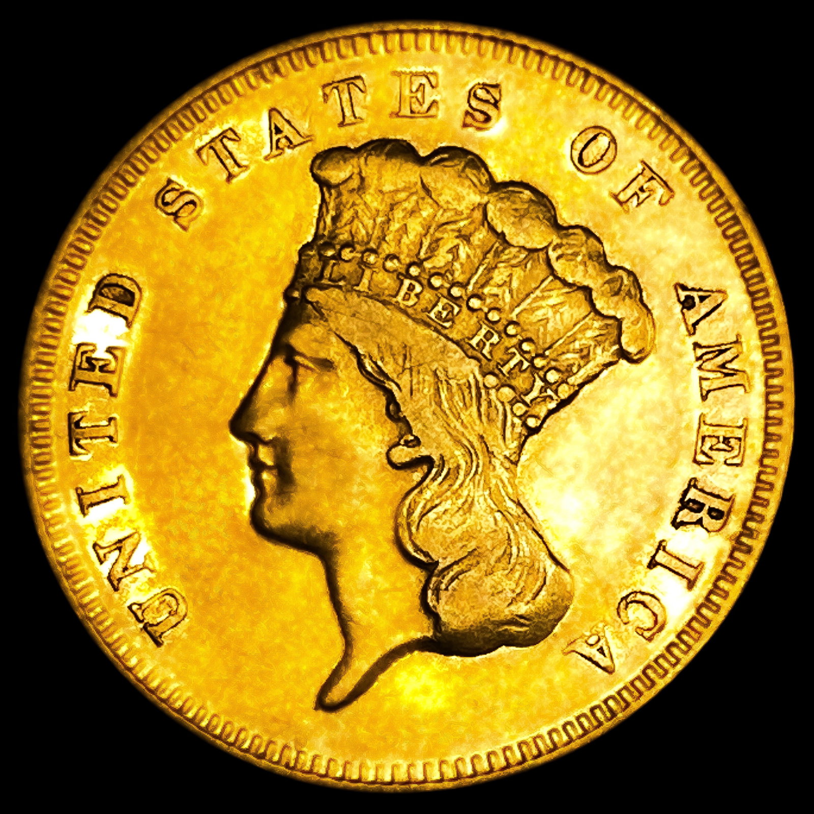 1872 $3 Gold Piece: 1872 $3 Gold Piece