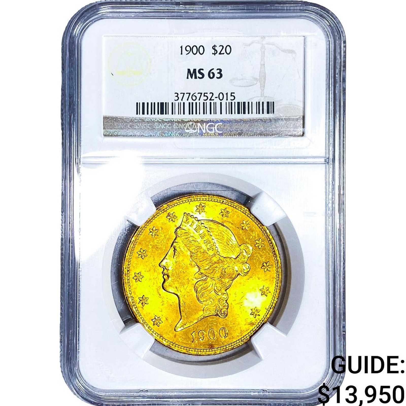 1900 $20 Gold Double Eagle NGC MS63: 1900 $20 Gold Double Eagle NGC MS63