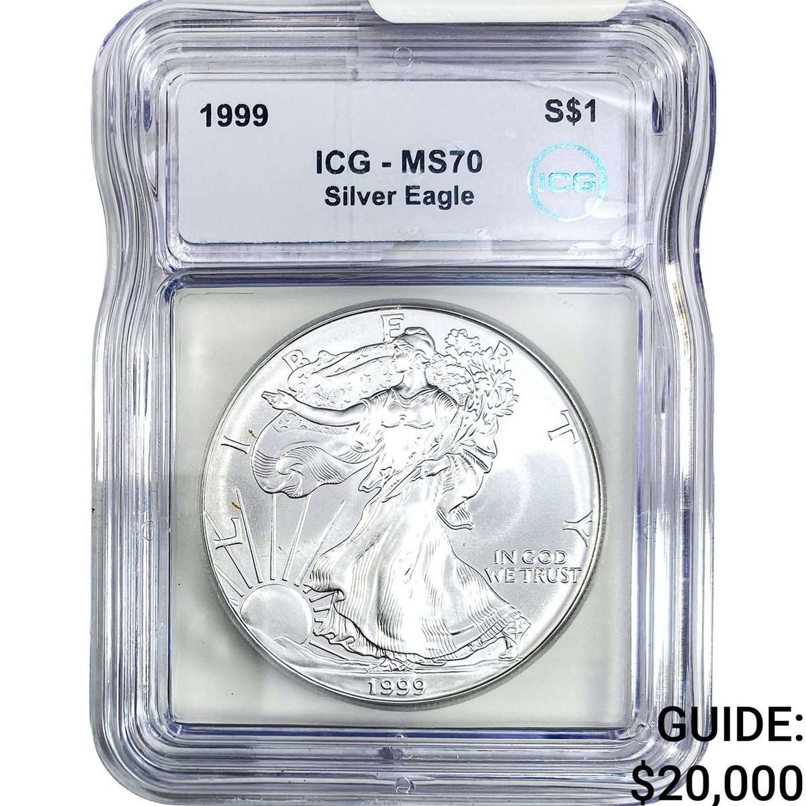 1999 Silver Eagle ICG MS70: 1999 Silver Eagle ICG MS70