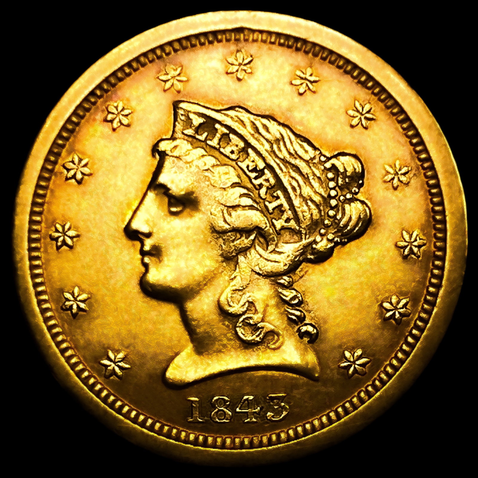 1843-O $2.50 Gold Quarter Eagle: 1843-O $2.50 Gold Quarter Eagle