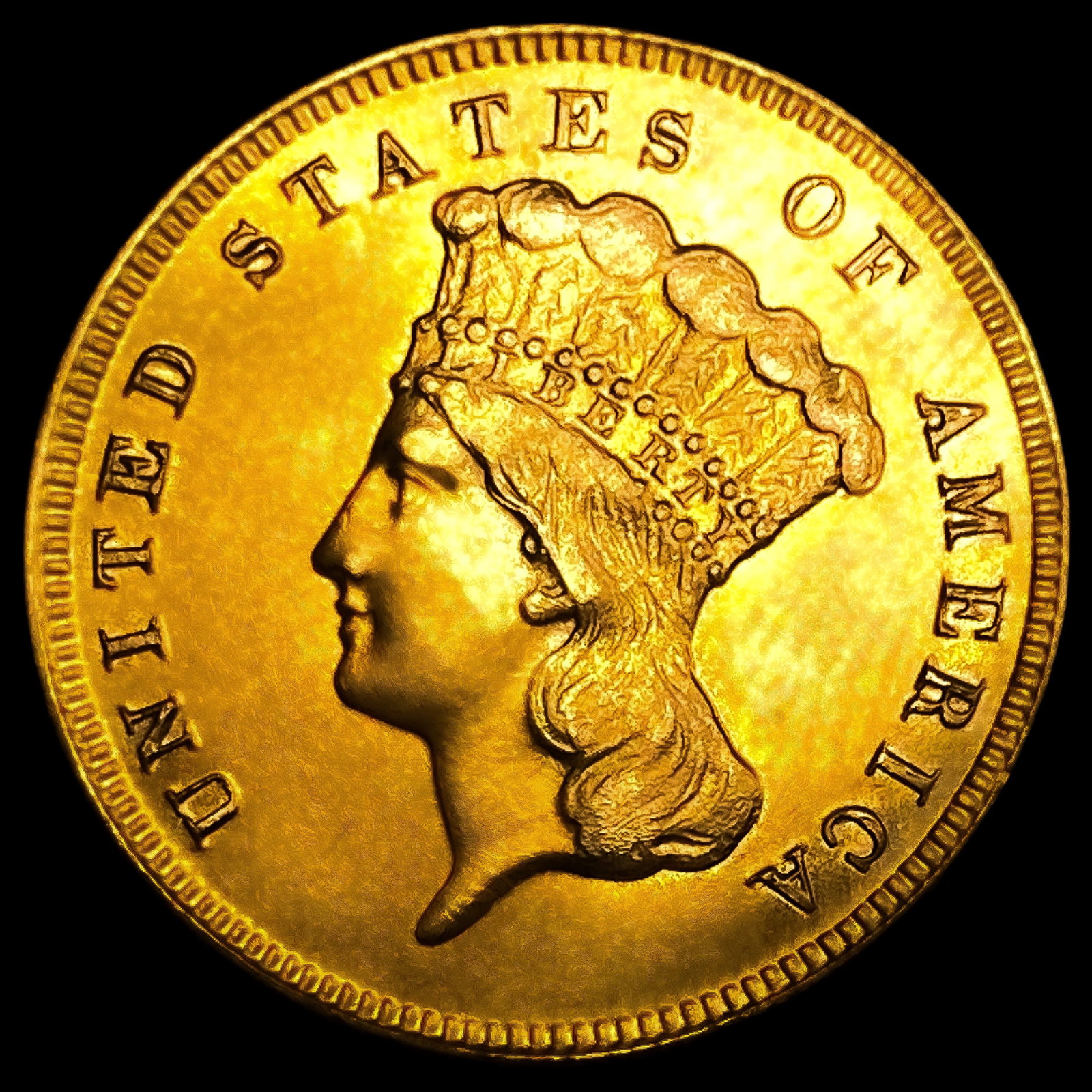 1874 $3 Gold Piece: 1874 $3 Gold Piece