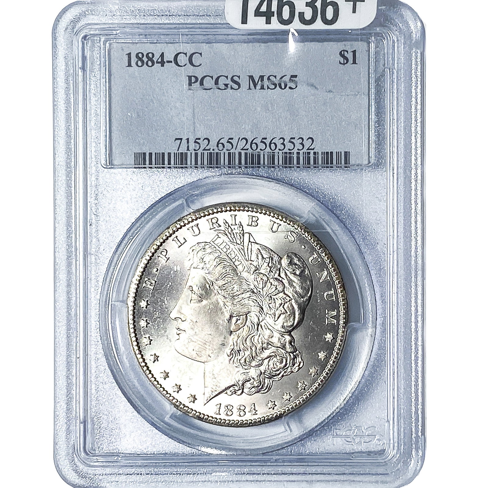 1884-CC Morgan Silver Dollar PCGS MS65: 1884-CC Morgan Silver Dollar PCGS MS65