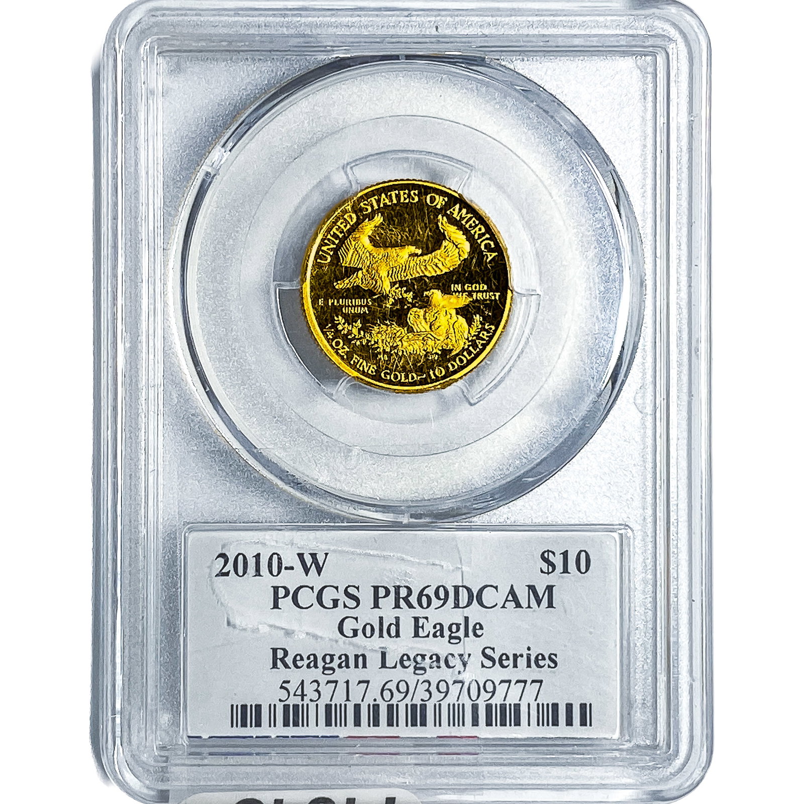 2010-W $10 Gold Eagle 1/4oz PCGS PR69 DCAM: 2010-W $10 Gold Eagle 1/4oz PCGS PR69 DCAM