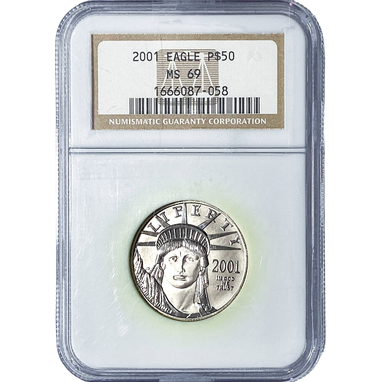 2001 Platinum $50 Eagle 1/2oz NGC MS69 (1 of 4)