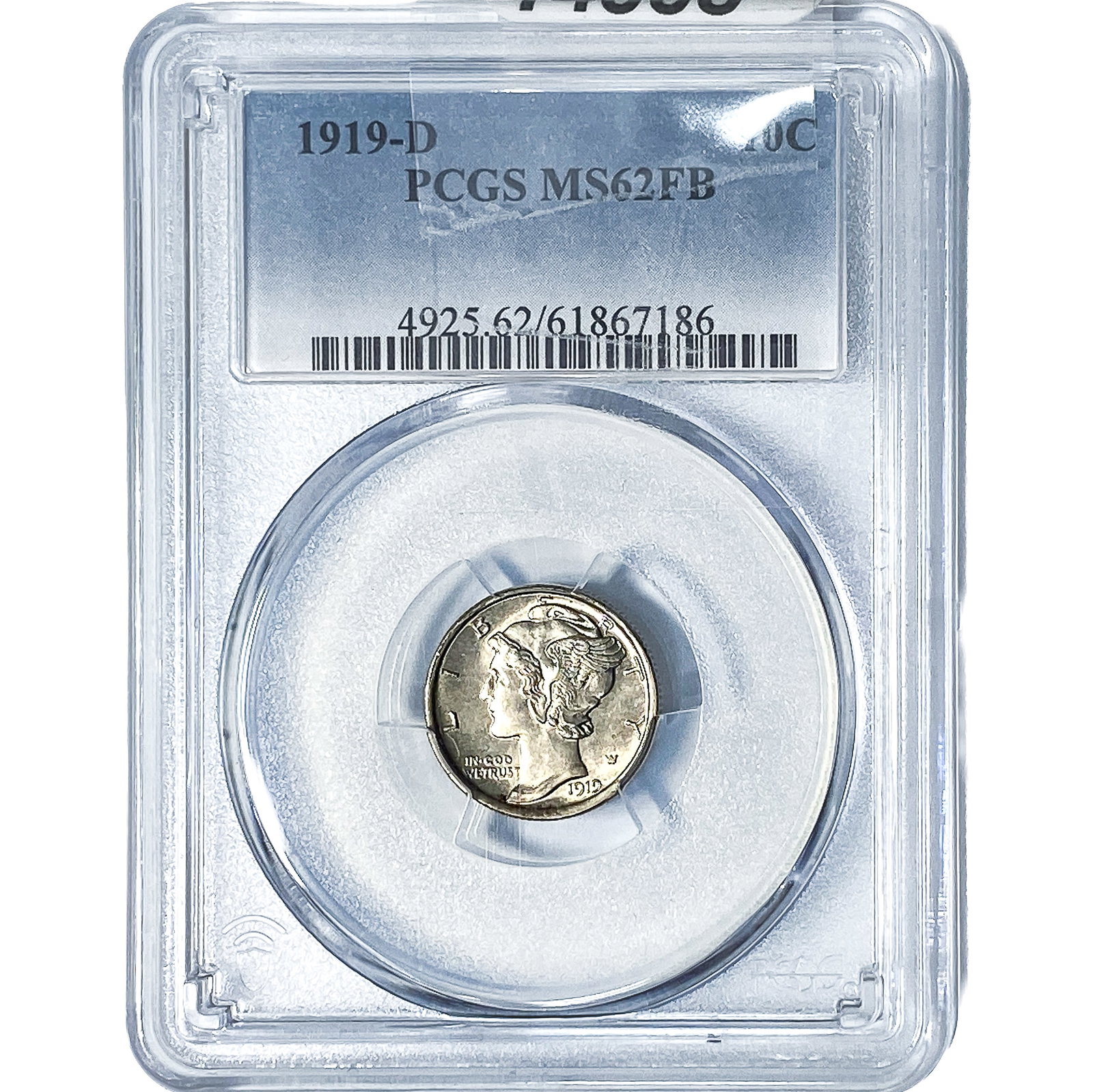 1919-D Mercury Silver Dime PCGS MS62 FB (1 of 4)
