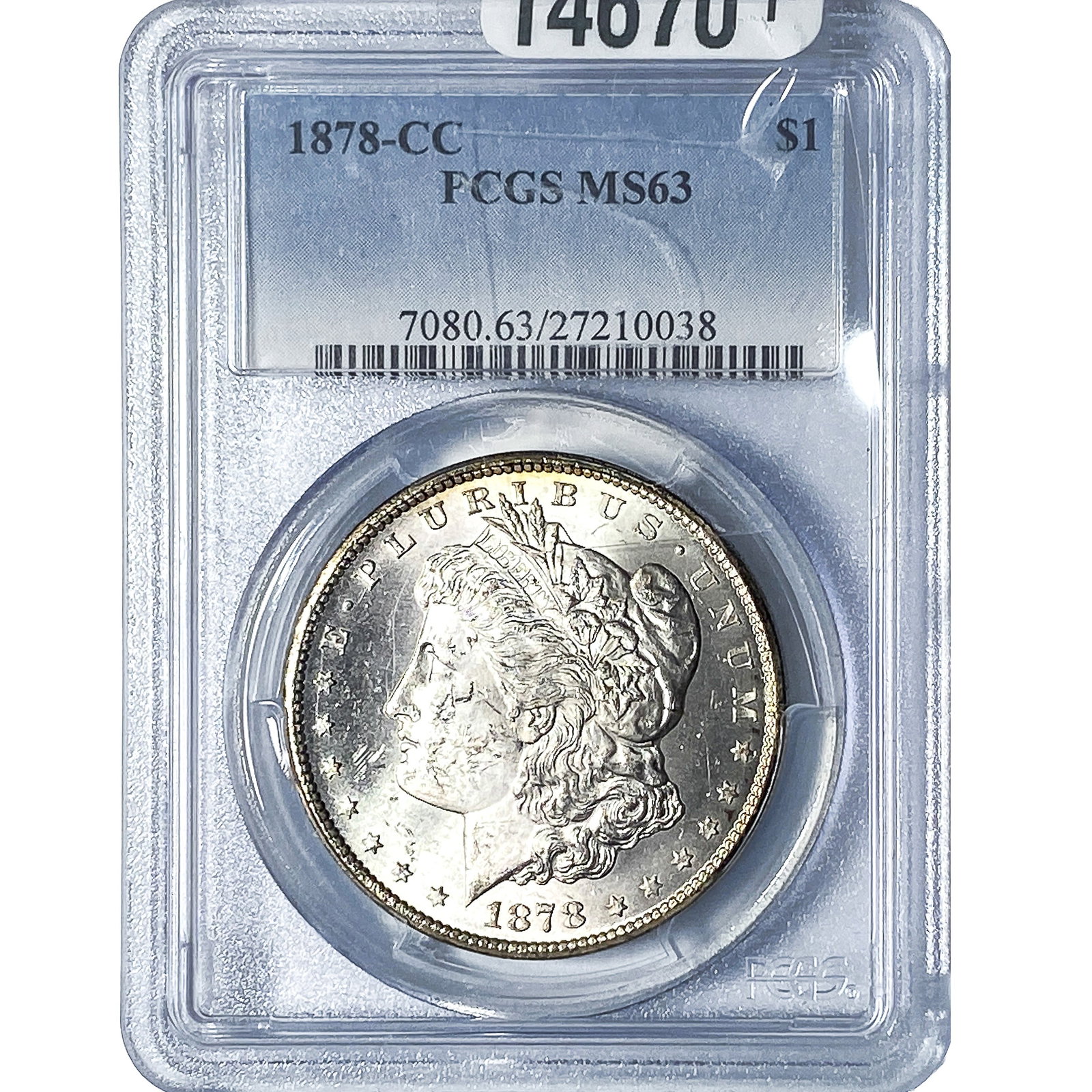 1878-CC Morgan Silver Dollar PCGS MS63: 1878-CC Morgan Silver Dollar PCGS MS63