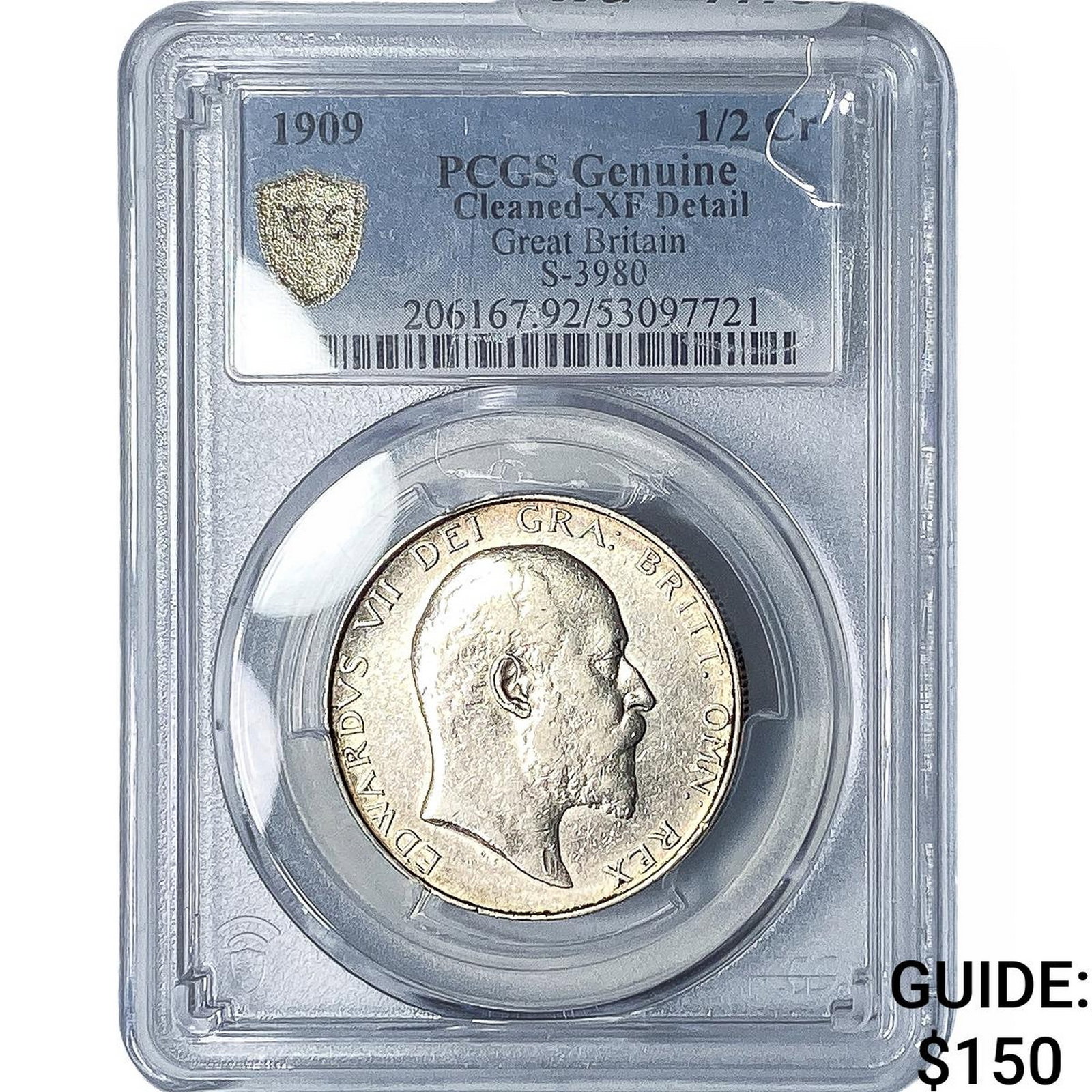 1909 Great Britain Silver Half Crown PCGS XF Details: 1909 Great Britain Silver Half Crown PCGS XF Details