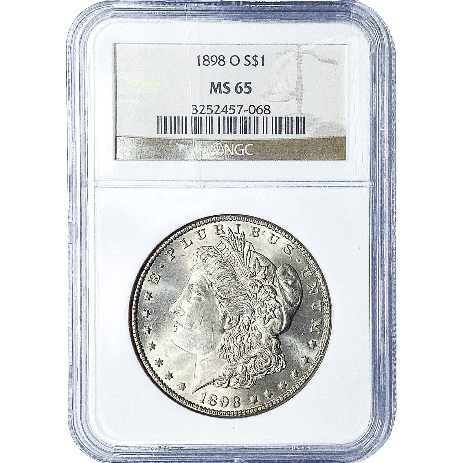 1898-O Morgan Silver Dollar NGC MS65: 1898-O Morgan Silver Dollar NGC MS65