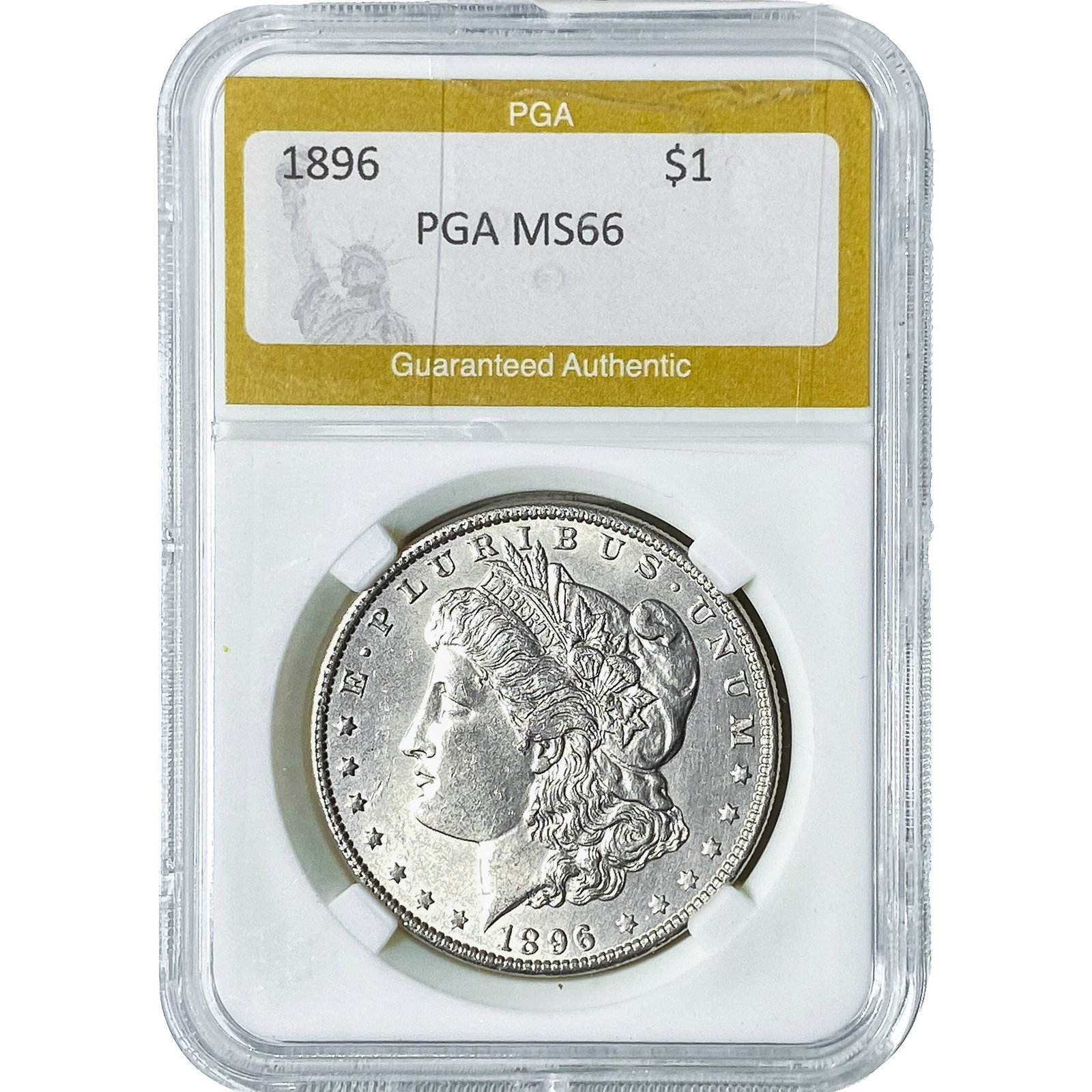 1896 Morgan Silver Dollar PGA MS66: 1896 Morgan Silver Dollar PGA MS66