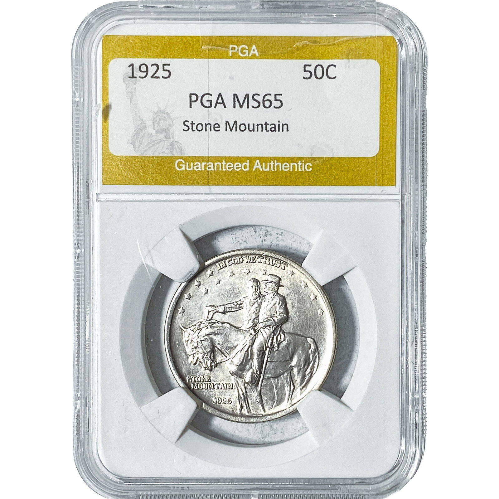 1925 Stone Mountain Half Dollar PGA MS65: 1925 Stone Mountain Half Dollar PGA MS65
