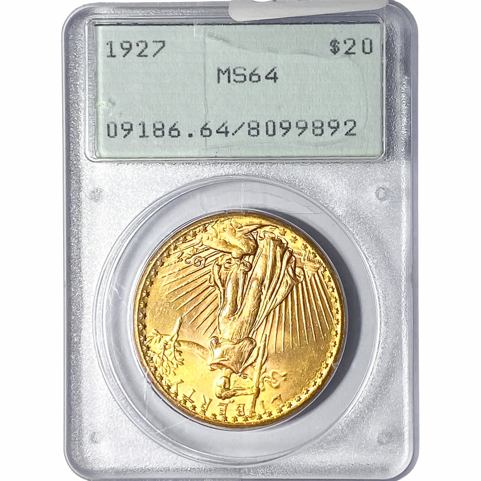 1927 $20 Gold Double Eagle PCGS MS64: 1927 $20 Gold Double Eagle PCGS MS64