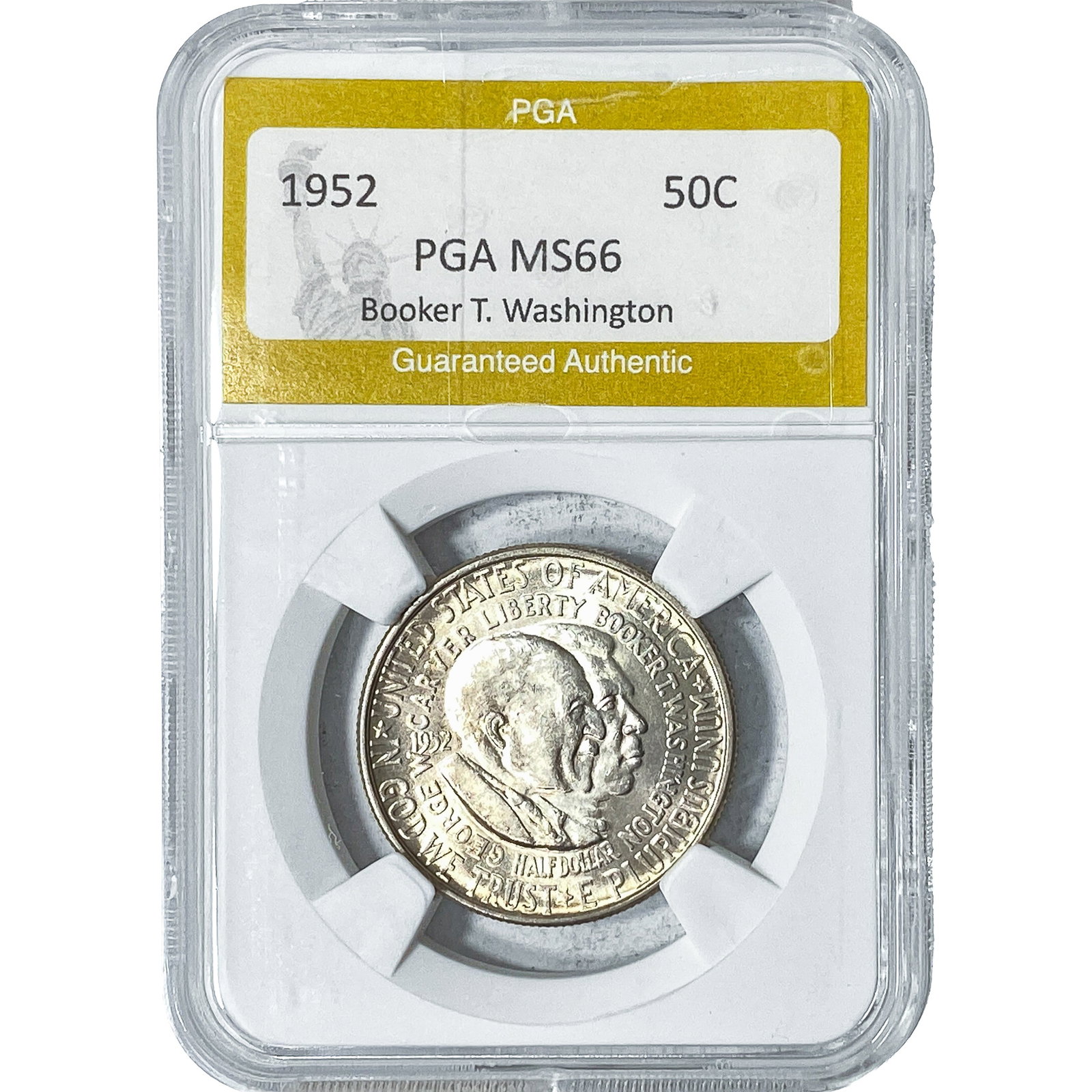 1952 Booker T Half Dollar PGA MS66: 1952 Booker T Half Dollar PGA MS66