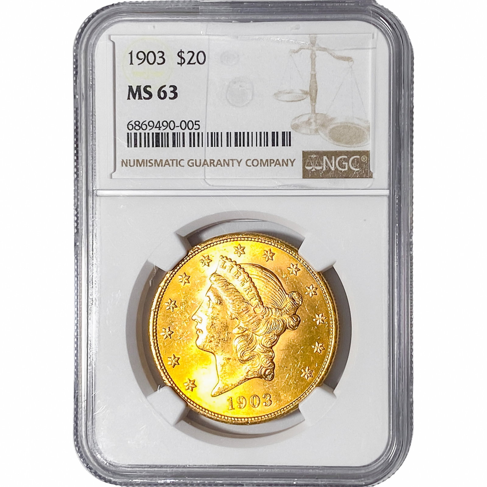 1903 $20 Gold Double Eagle NGC MS63 (1 of 4)