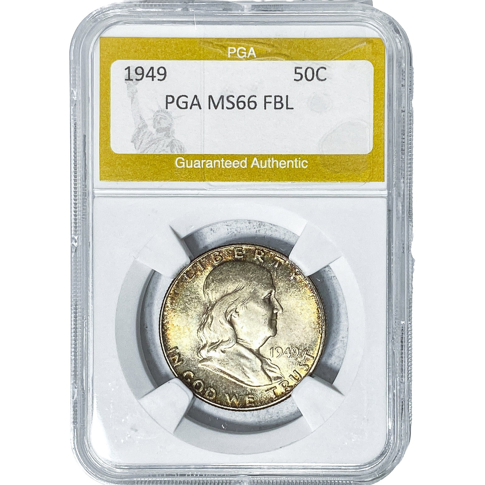 1949 Franklin Half Dollar PGA MS66 FBL: 1949 Franklin Half Dollar PGA MS66 FBL