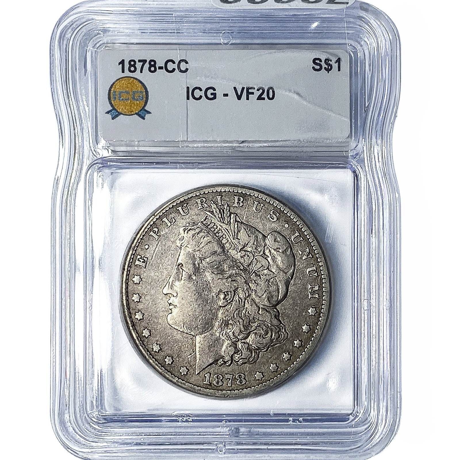 1878-CC Morgan Silver Dollar ICG VF20: 1878-CC Morgan Silver Dollar ICG VF20