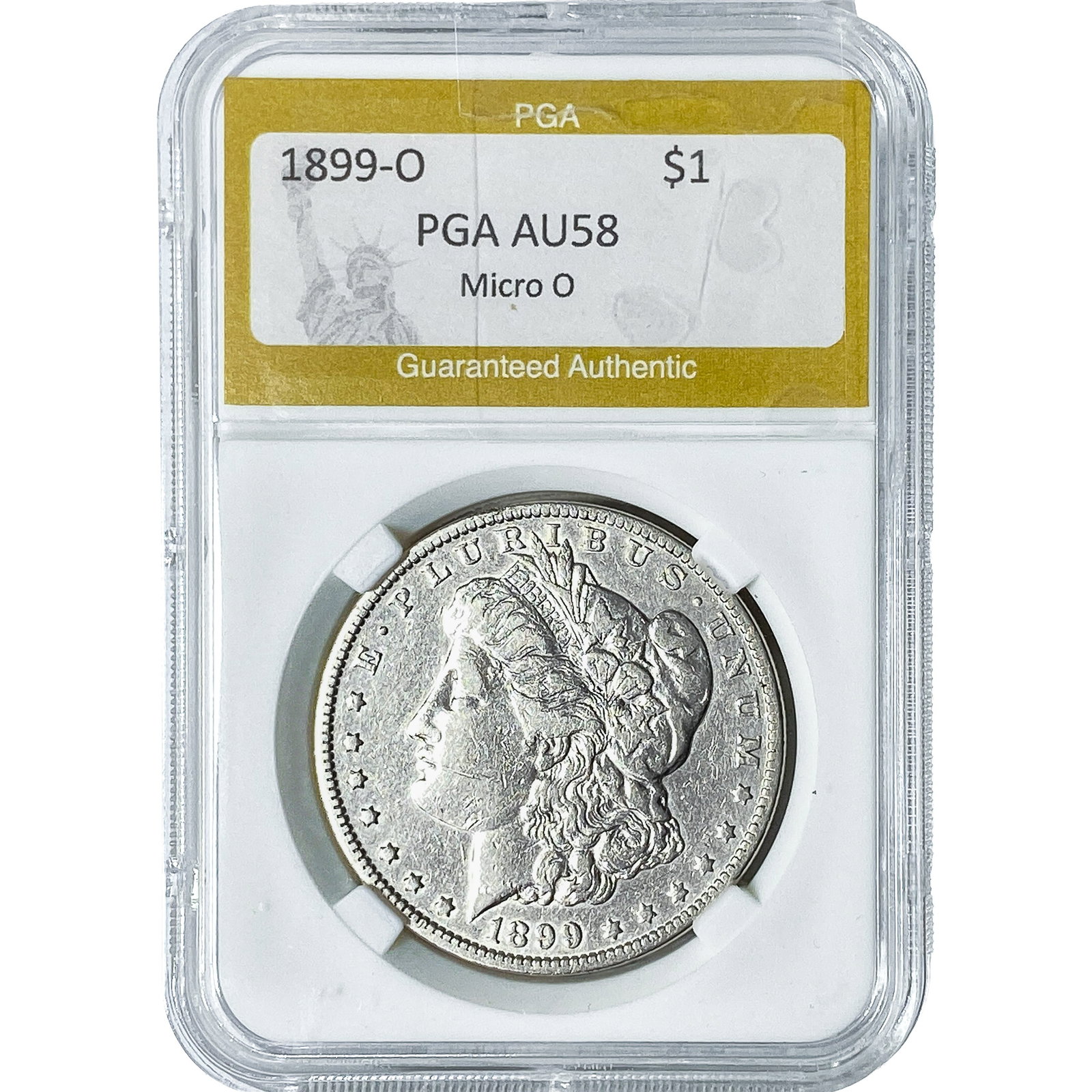 1899-O Morgan Silver Dollar PGA AU58 Micro O (1 of 2)