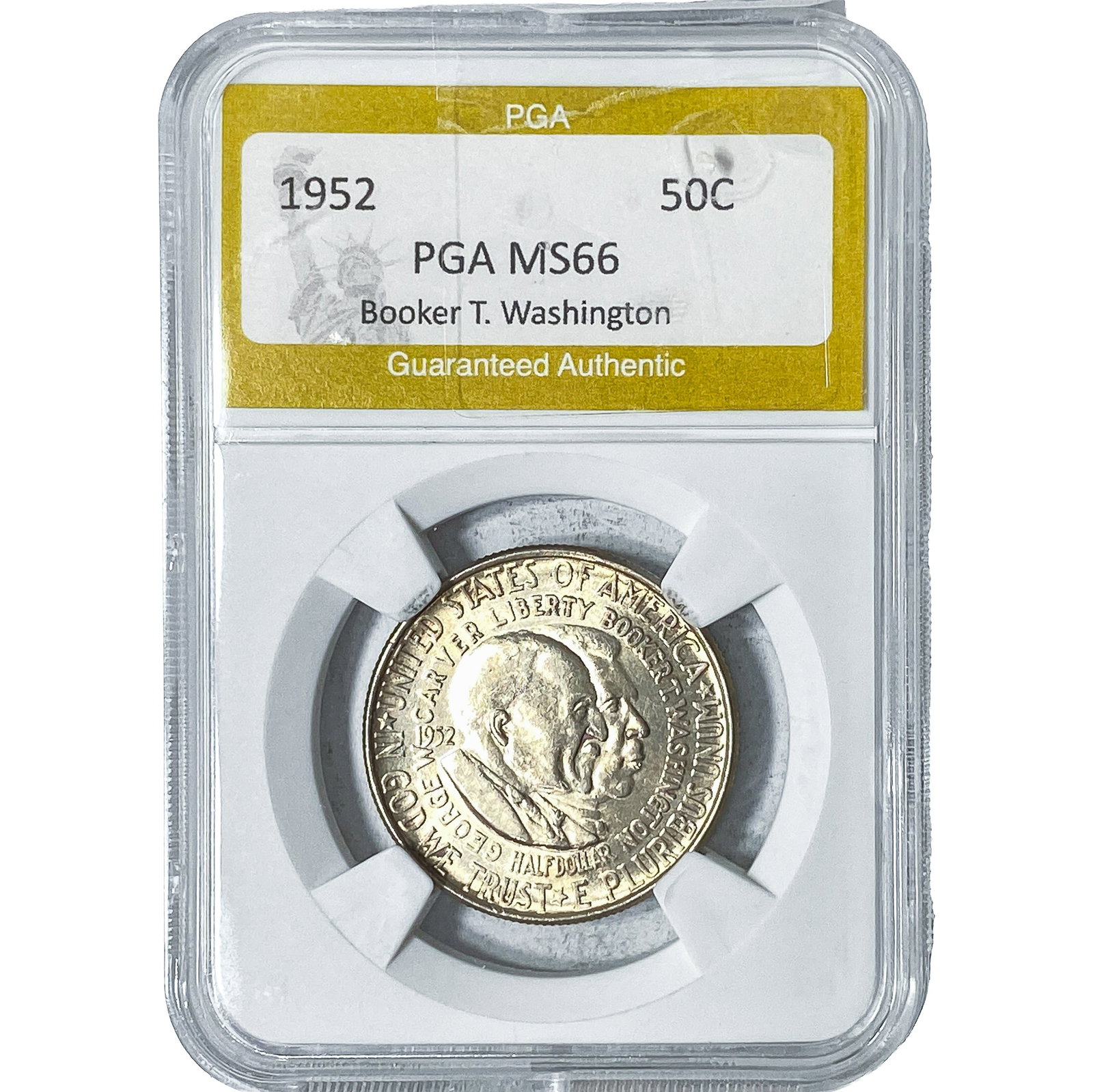 1952 Booker T Half Dollar PGA MS66: 1952 Booker T Half Dollar PGA MS66