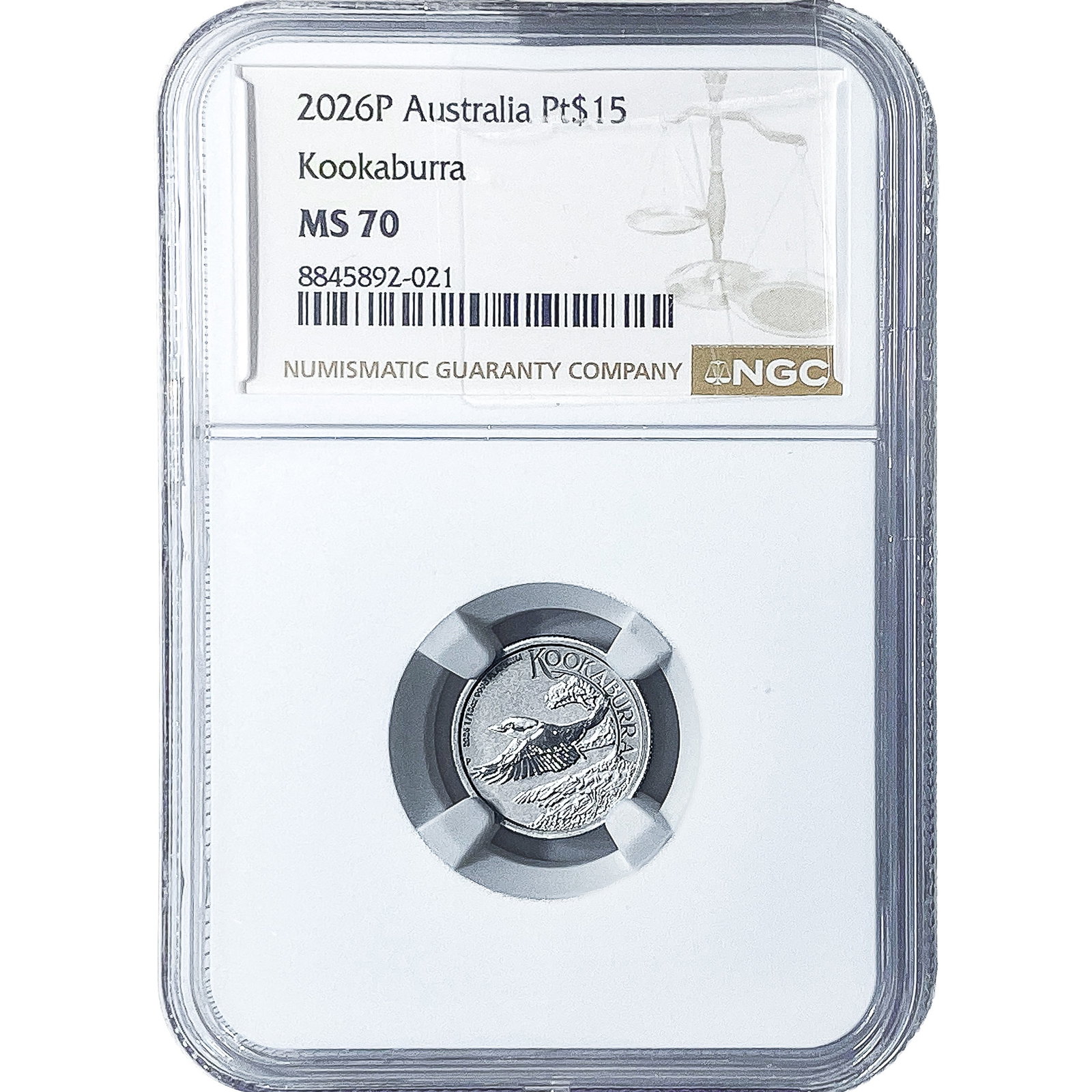 2026 Australia Platinum $15 Kookaburra NGC MS70 (1 of 2)
