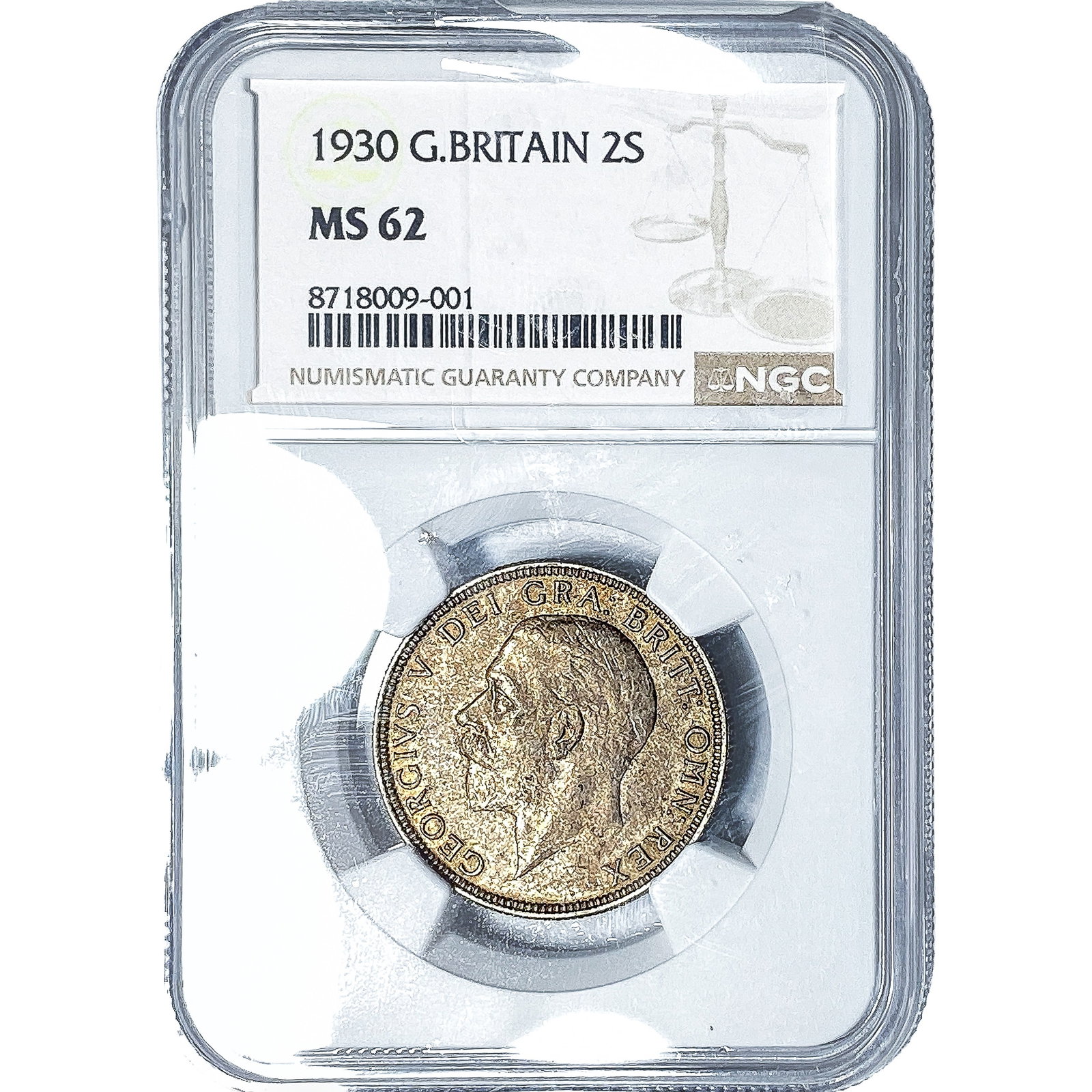 1930 Great Britain Silver 1 Florin/ 2 Shillings NGC MS62 (1 of 2)