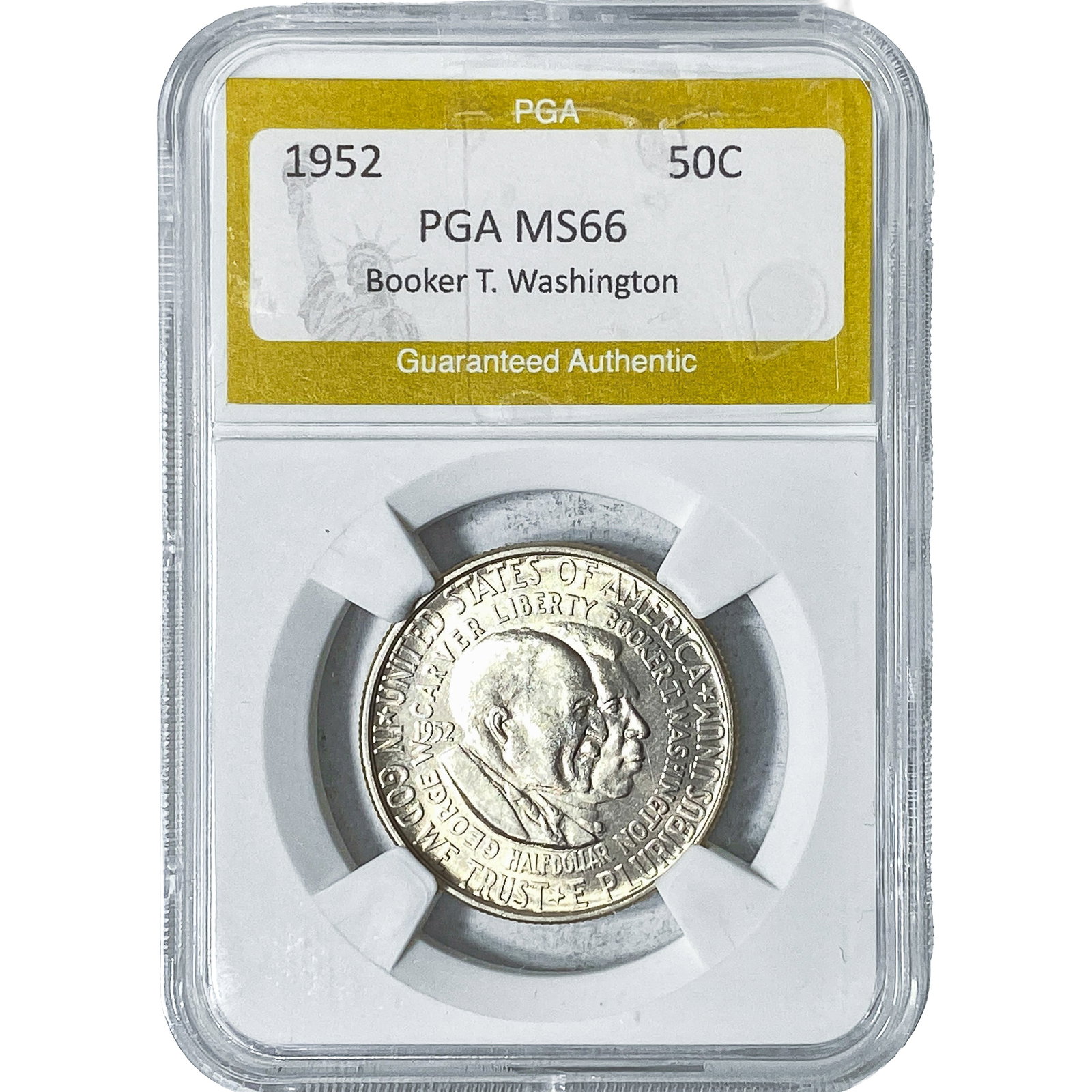 1952 Booker T Half Dollar PGA MS66: 1952 Booker T Half Dollar PGA MS66