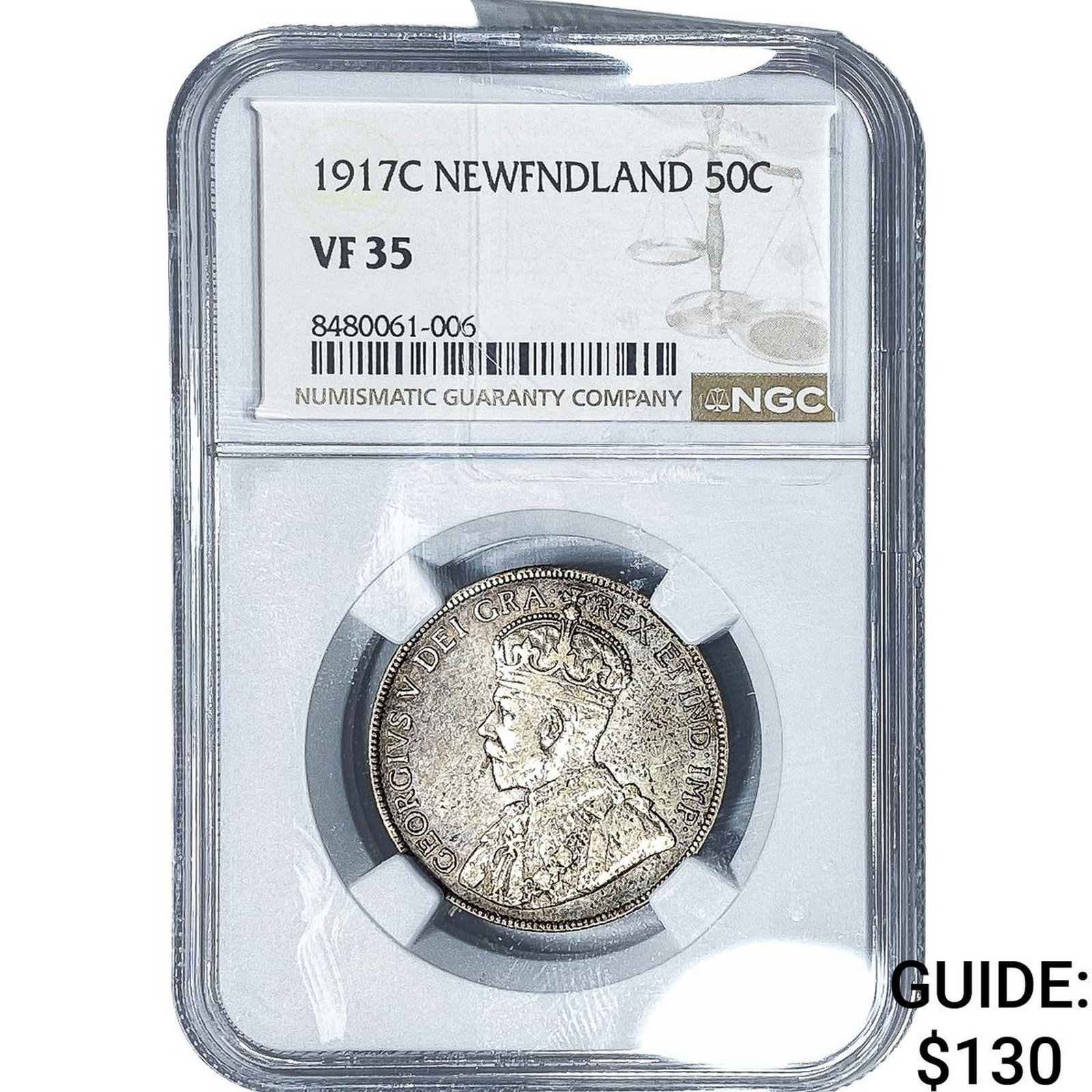 1917 Newfoundland Silver 50 Cents NGC VF35 (1 of 2)