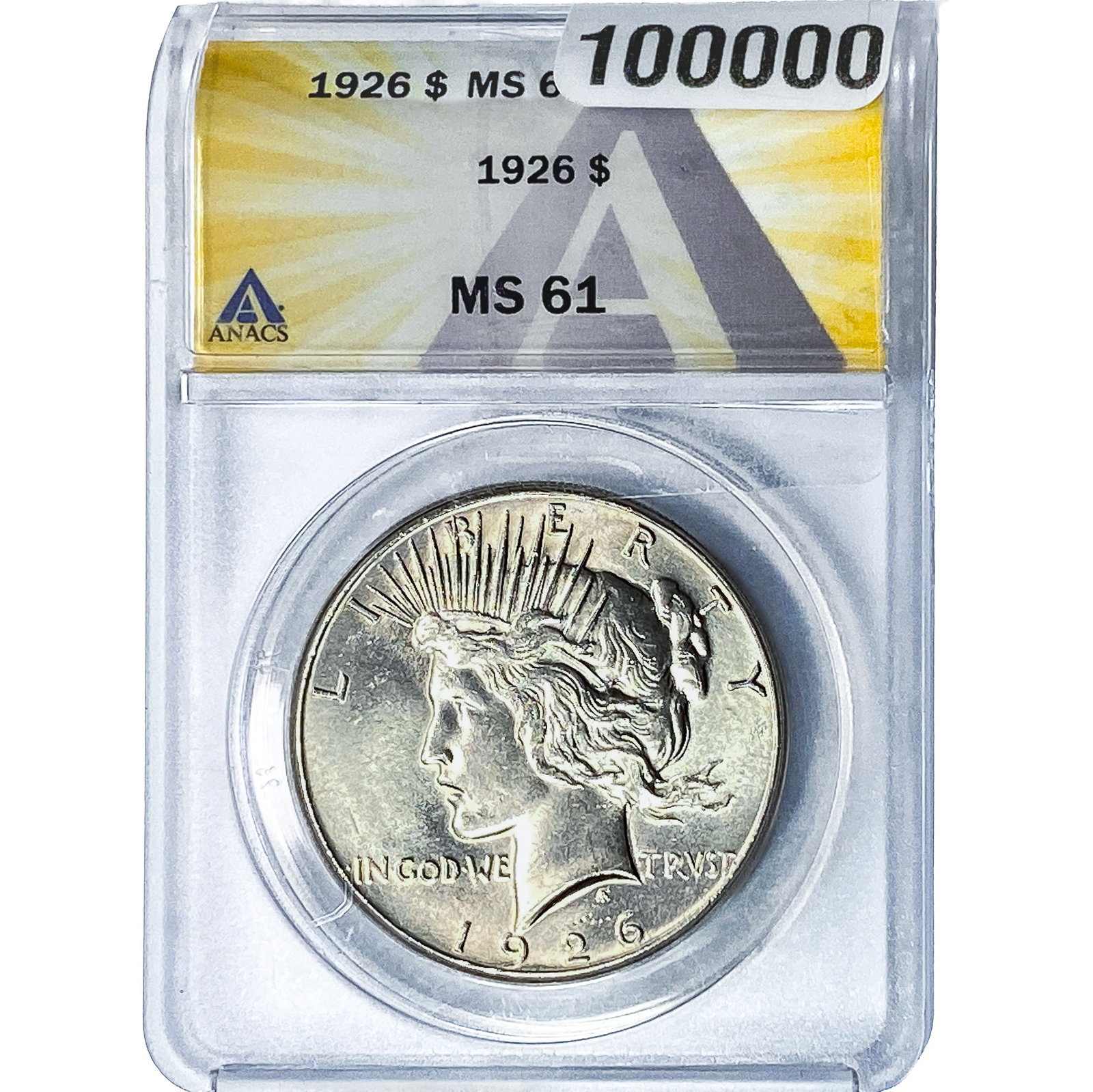 1926 Silver Peace Dollar ANACS MS61 (1 of 2)