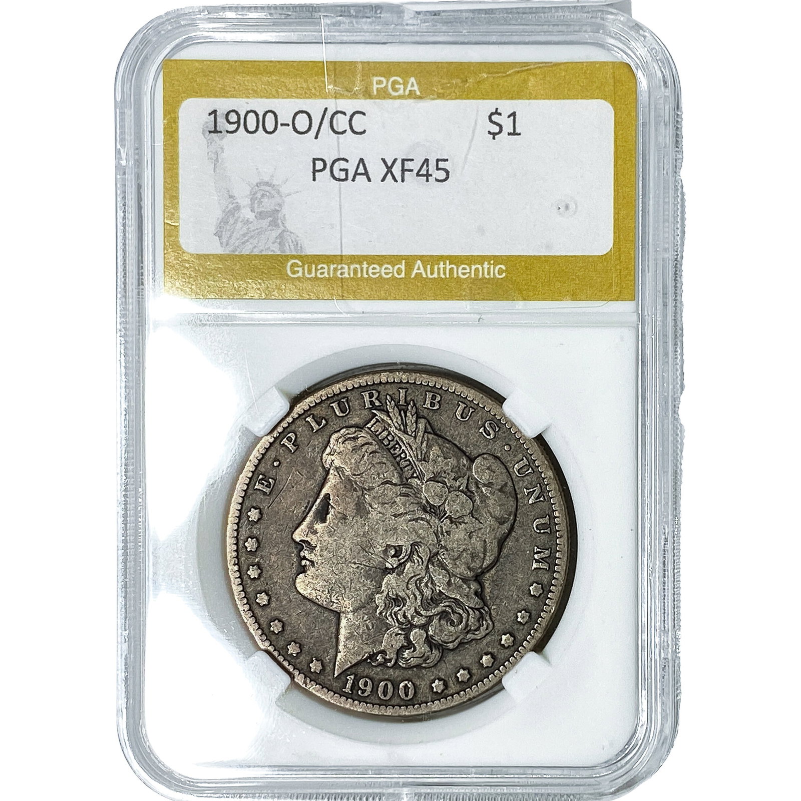 1900-O/CC Morgan Silver Dollar PGA XF45: 1900-O/CC Morgan Silver Dollar PGA XF45