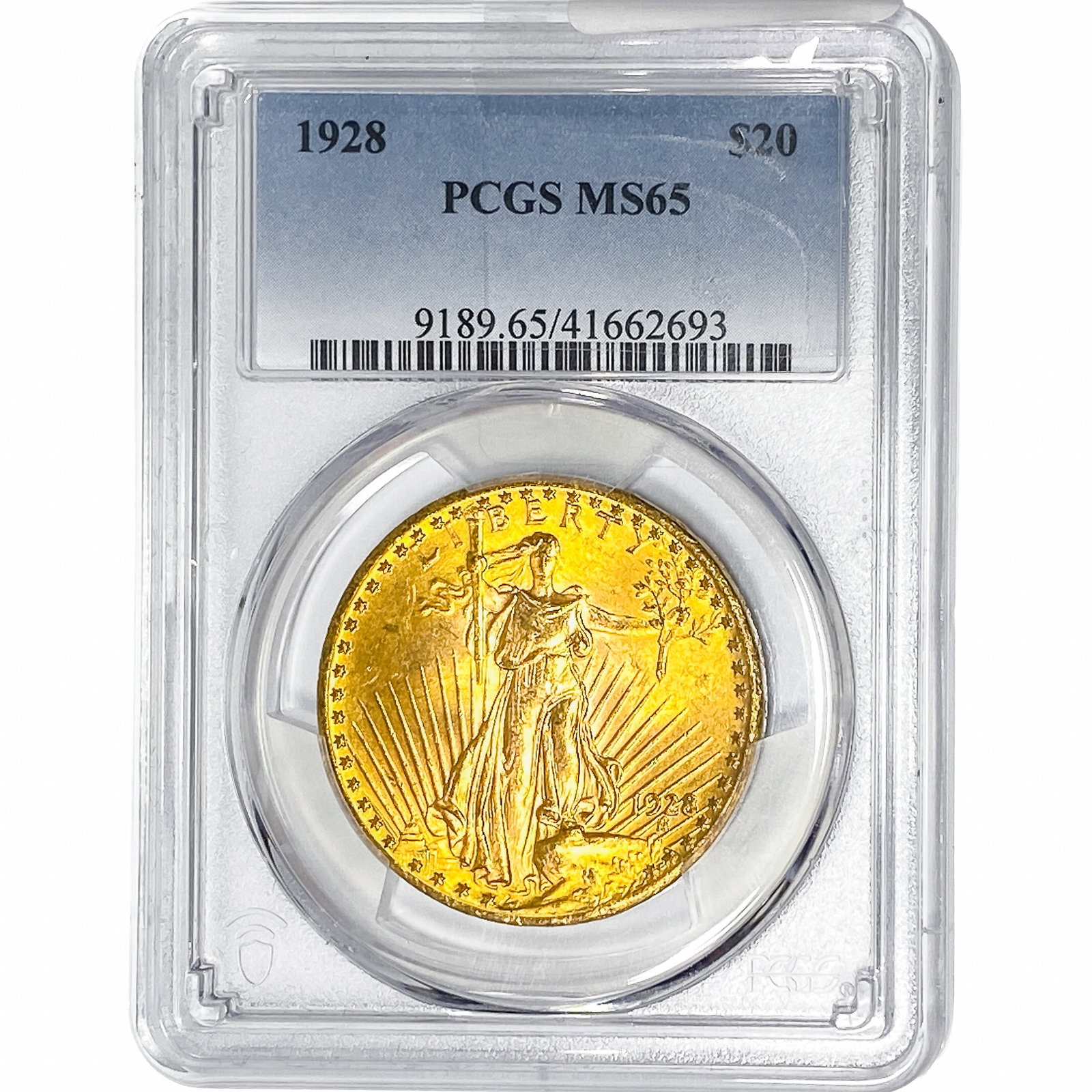 1928 $20 Gold Double Eagle PCGS MS65: 1928 $20 Gold Double Eagle PCGS MS65