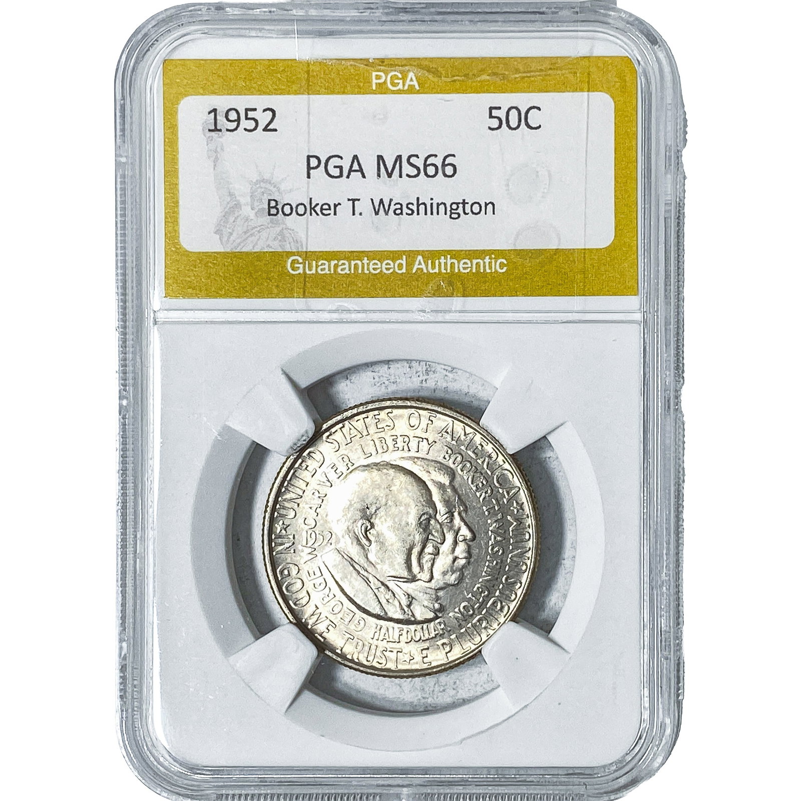 1952 Booker T Half Dollar PGA MS66 (1 of 2)
