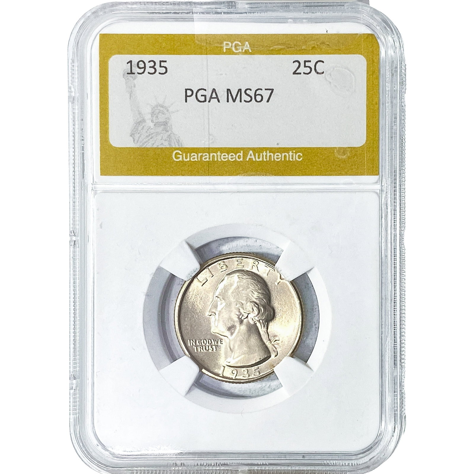 1935 Washington Silver Quarter PGA MS67: 1935 Washington Silver Quarter PGA MS67