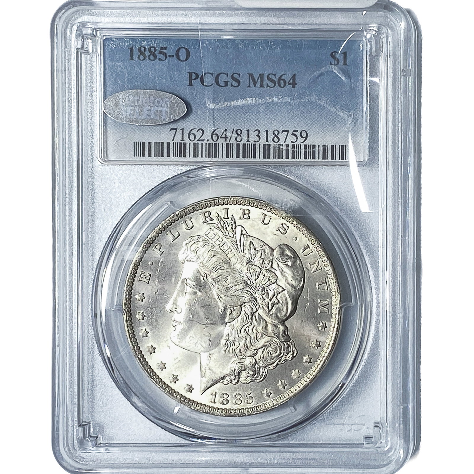 1885-O Morgan Silver Dollar PCGS MS64: 1885-O Morgan Silver Dollar PCGS MS64