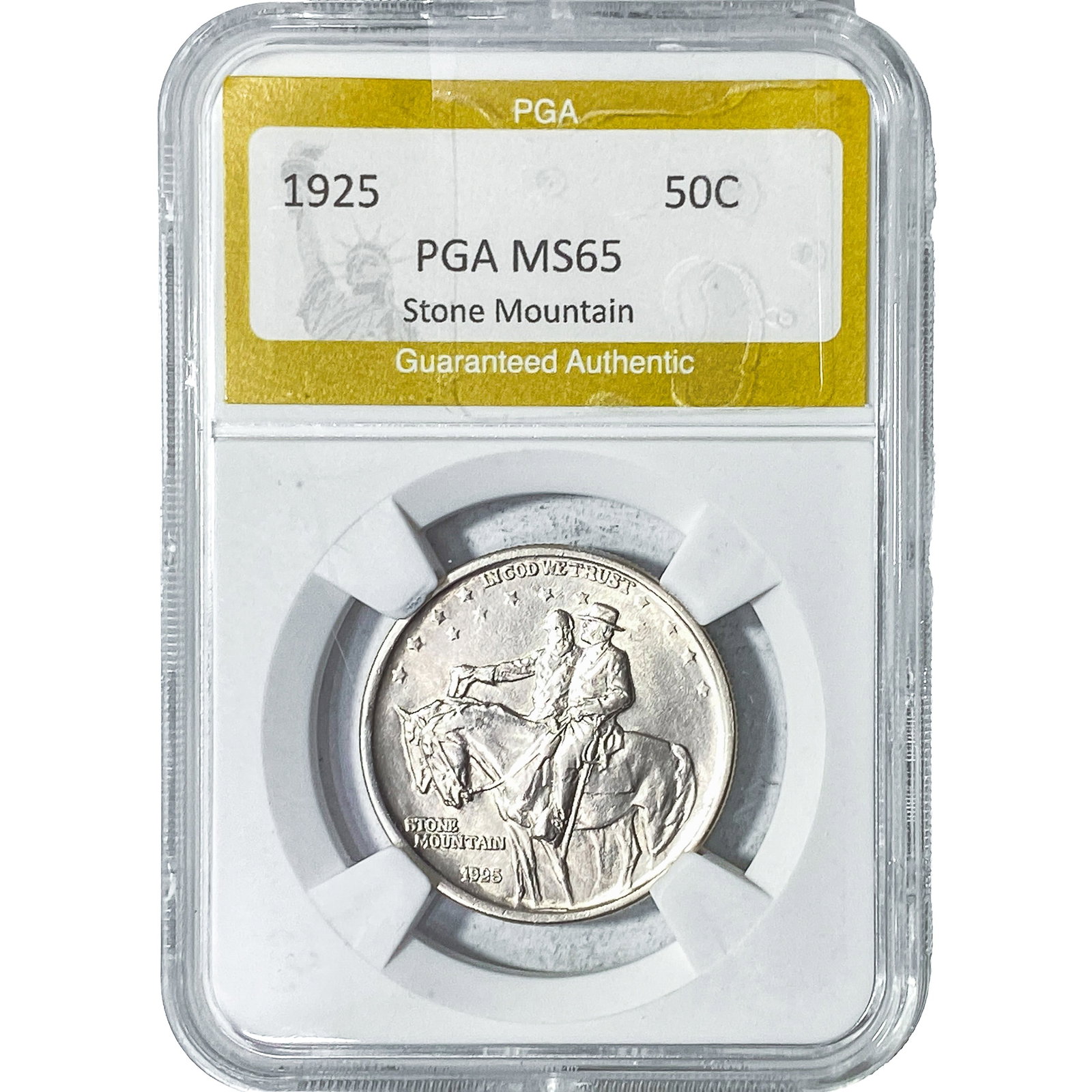 1925 Stone Mountain Half Dollar PGA MS65: 1925 Stone Mountain Half Dollar PGA MS65