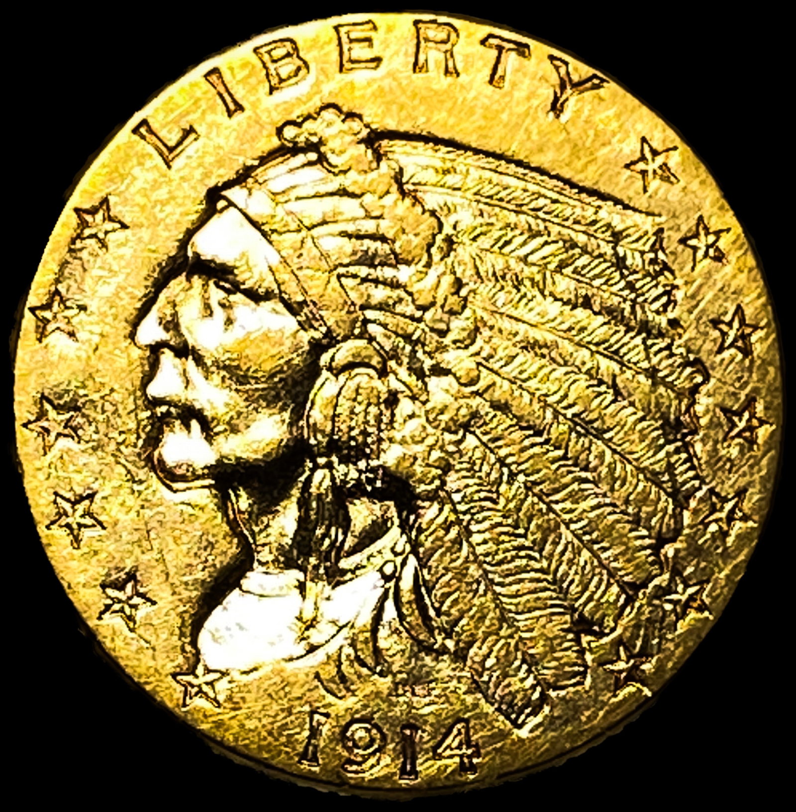 1914 $2.50 Gold Quarter Eagle: 1914 $2.50 Gold Quarter Eagle