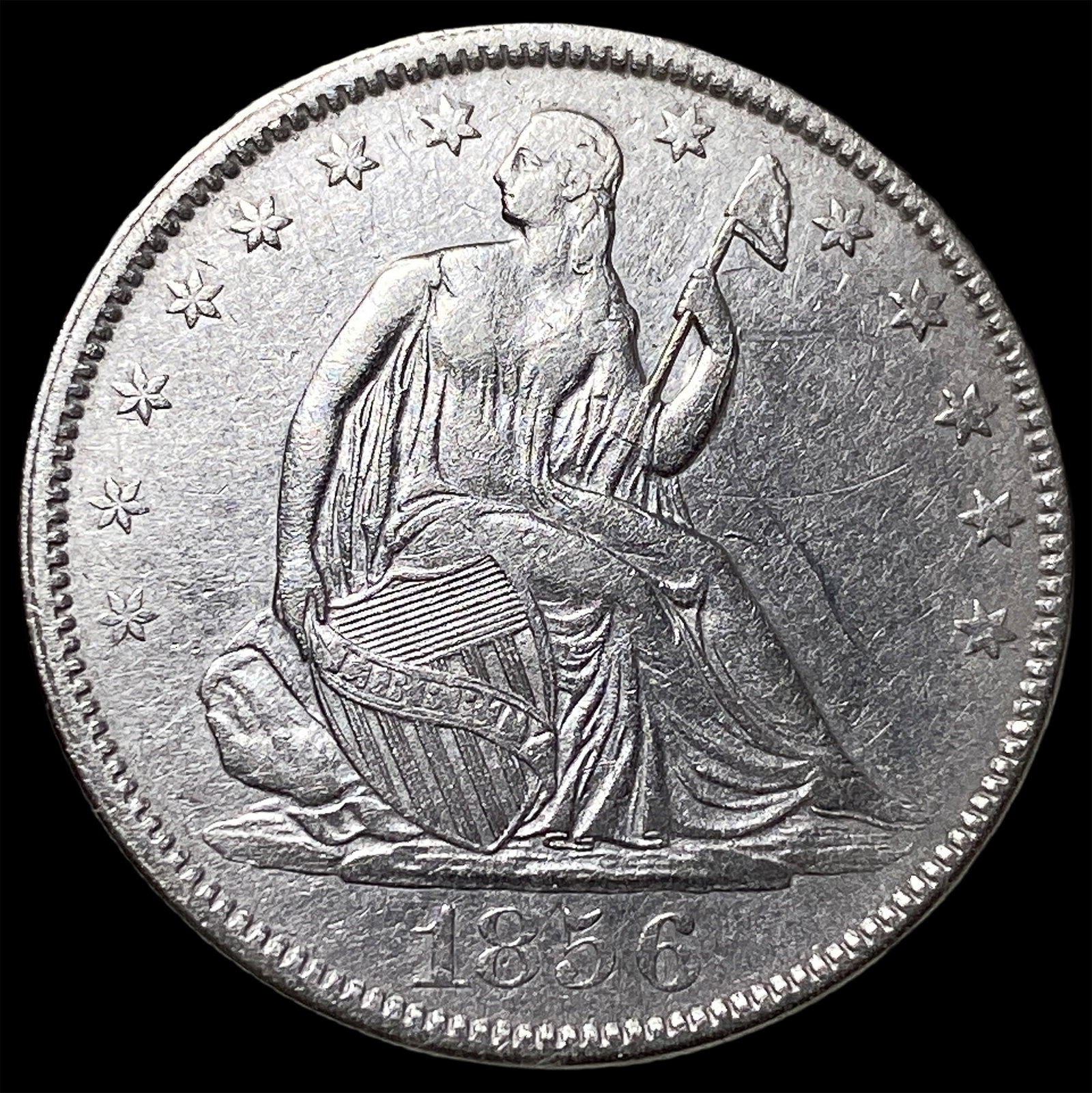 1856 Silver Half Dollar (Seated Liberty) HIGH GRADE (1 of 2)