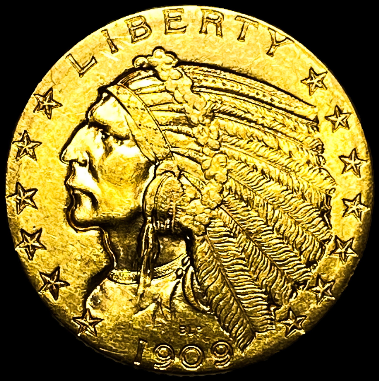 1909 $5 Gold Half Eagle: 1909 $5 Gold Half Eagle