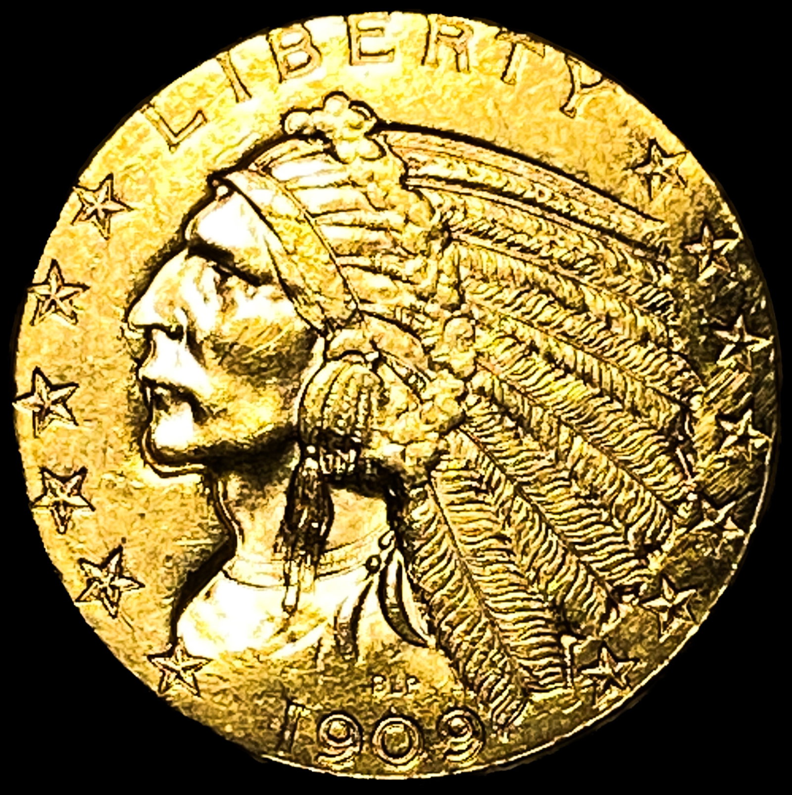 1909 $5 Gold Half Eagle: 1909 $5 Gold Half Eagle