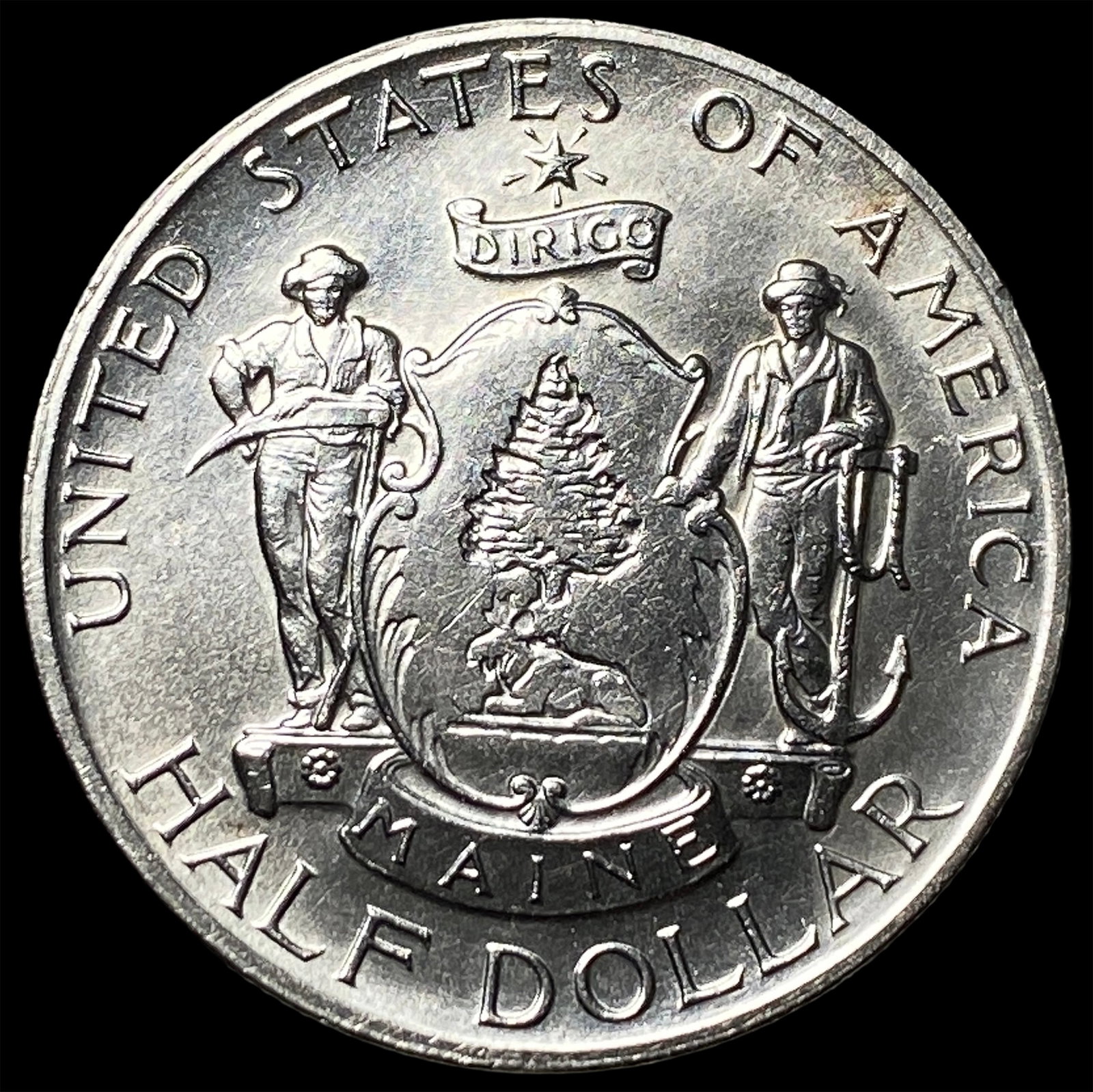 1920 Silver Maine Centennial Half Dollar GEM BU: 1920 Silver Maine Centennial Half Dollar GEM BU