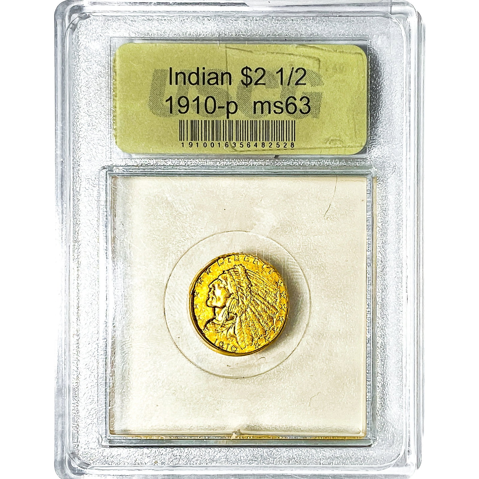 1910 $2.50 Gold Quarter Eagle USCG MS63: 1910 $2.50 Gold Quarter Eagle USCG MS63