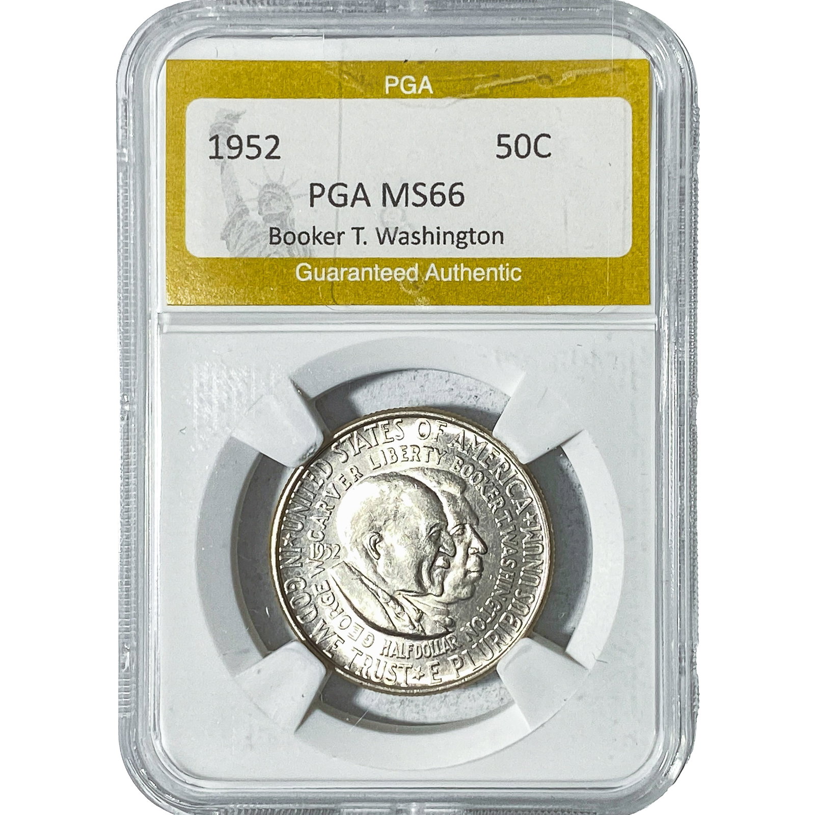 1952 Booker T Half Dollar PGA MS66 (1 of 2)