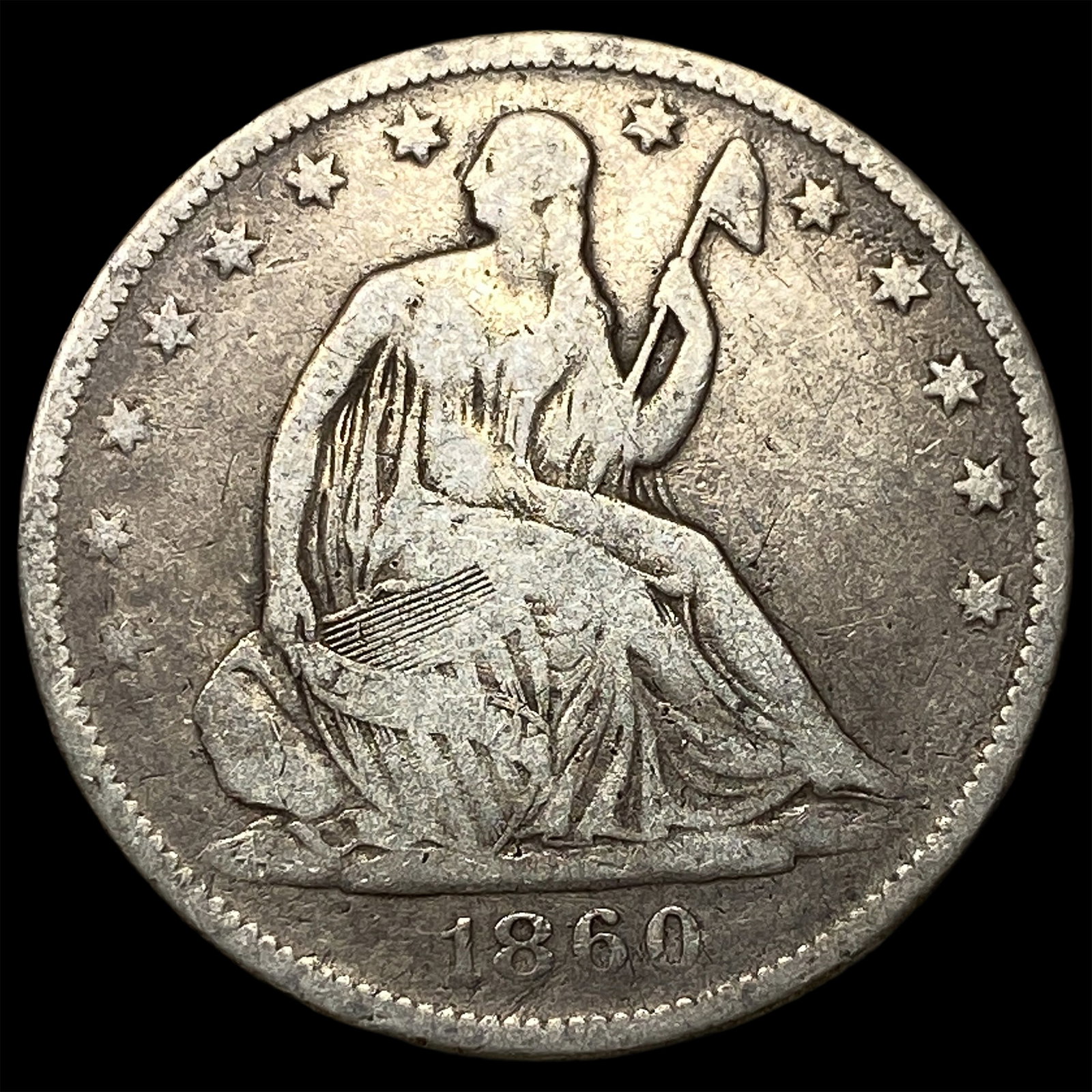 1860-O Silver Half Dollar NICELY CIRCULATED: 1860-O Silver Half Dollar NICELY CIRCULATED