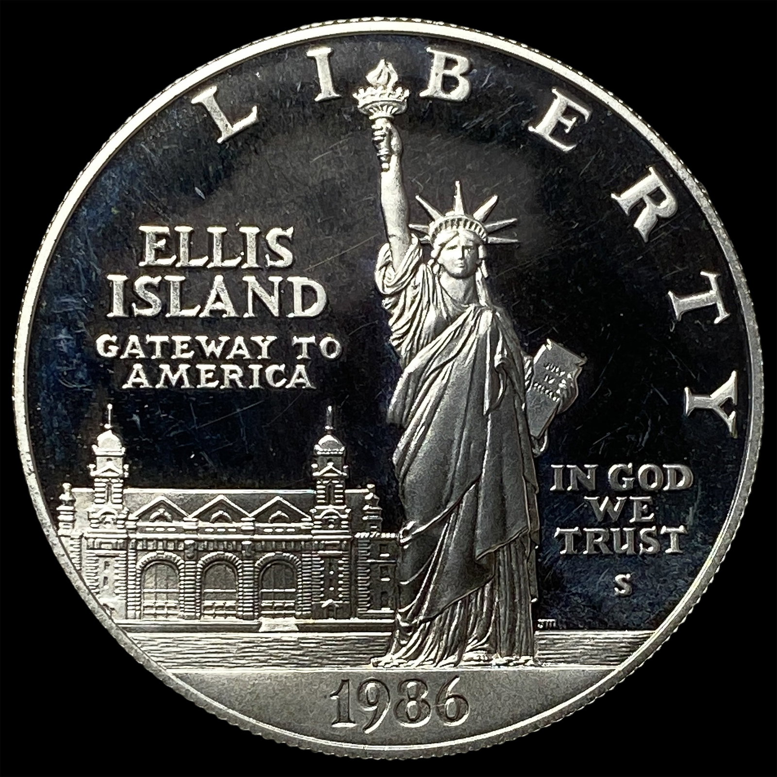 1986-S Silver Dollar Statue of Liberty Commemorative GEM PROOF (1 of 2)