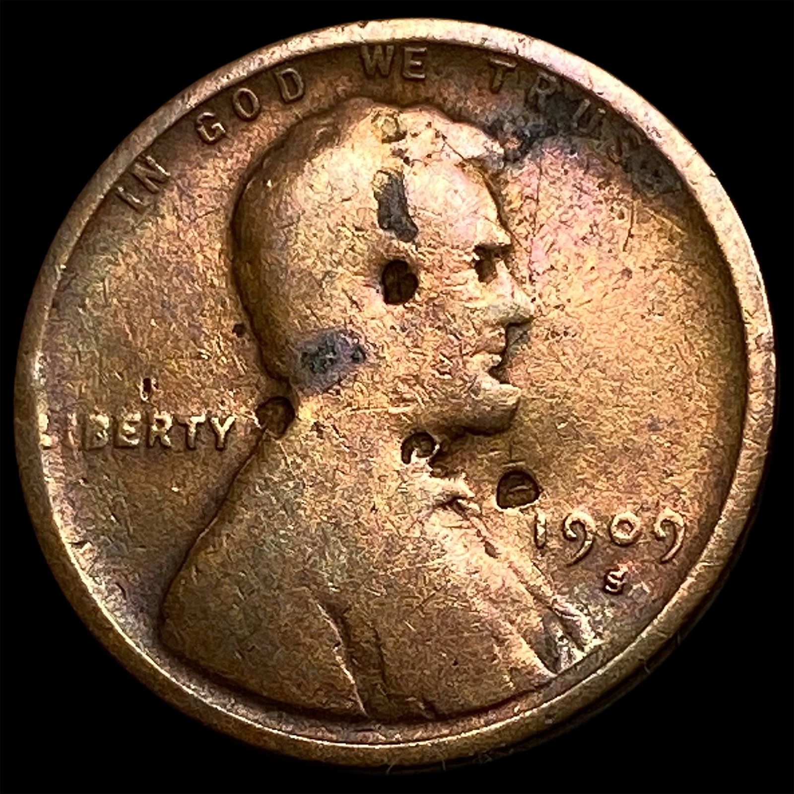 1909-S Lincoln Wheat Cent NICELY CIRCULATED: 1909-S Lincoln Wheat Cent NICELY CIRCULATED