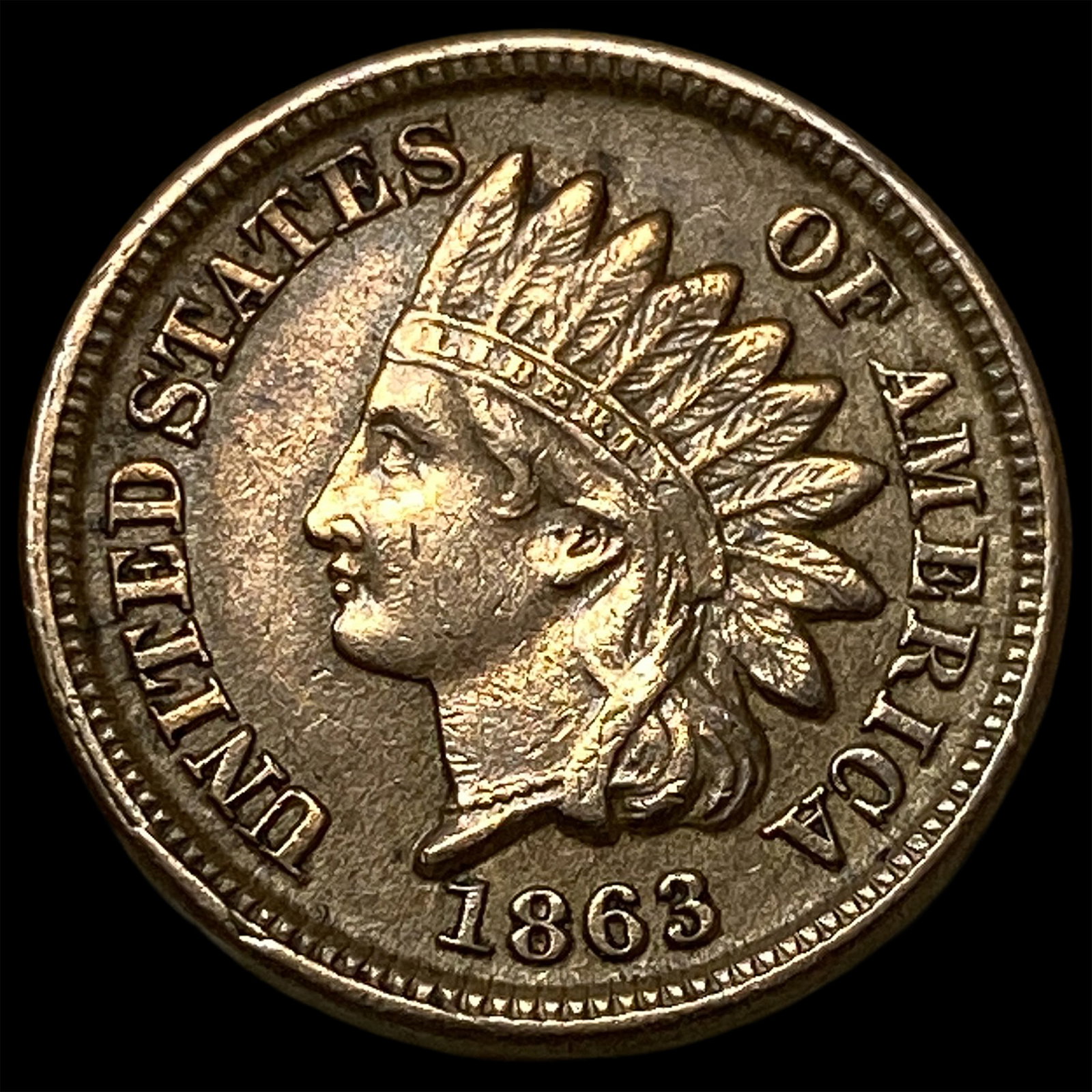 1863 RD Indian Head Cent CLOSELY UNCIRCULATED: 1863 RD Indian Head Cent CLOSELY UNCIRCULATED