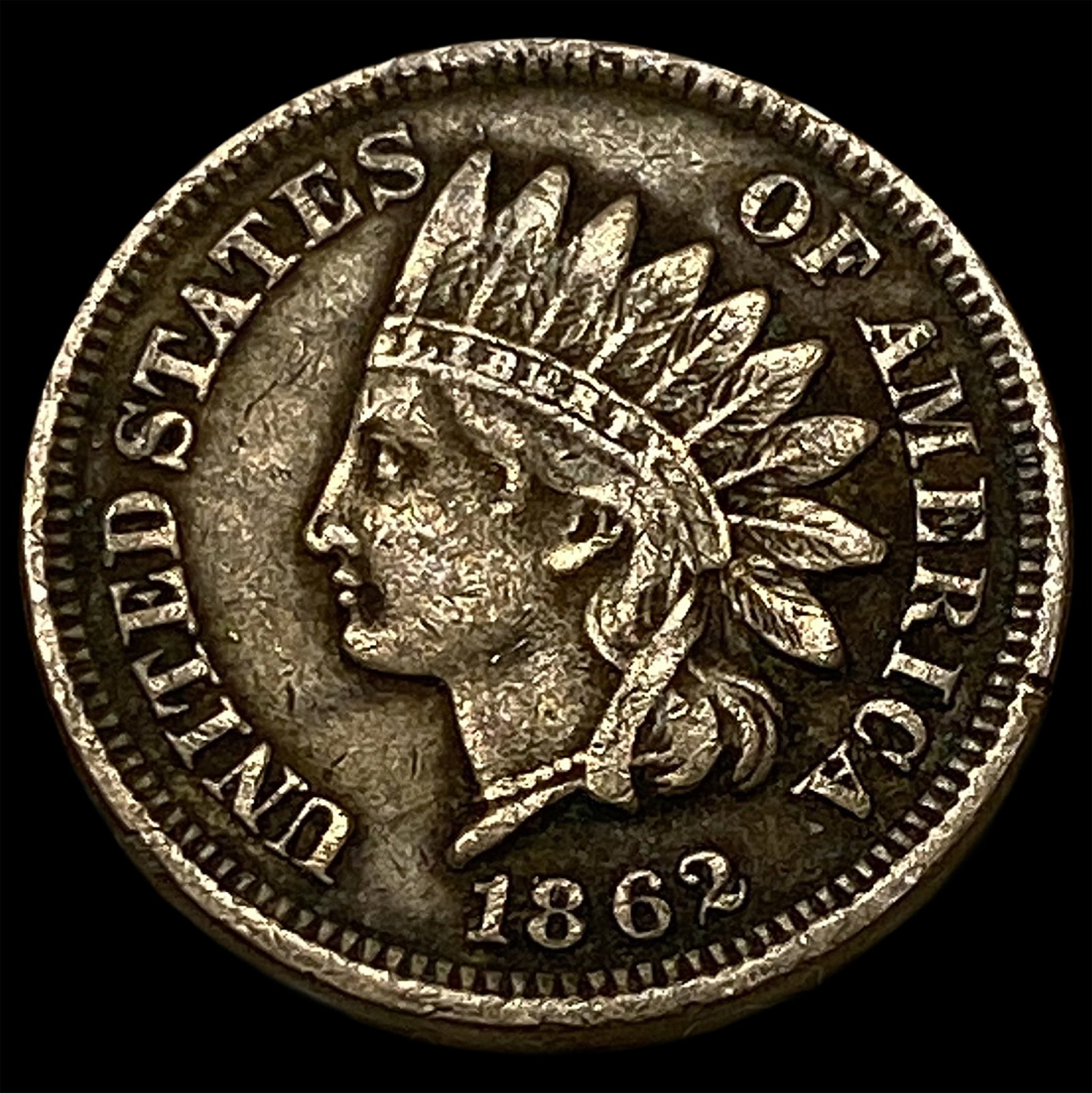 1862 Copper-Nickel Indian Head Cent CLOSELY UNCIRCULATED: 1862 Copper-Nickel Indian Head Cent CLOSELY UNCIRCULATED
