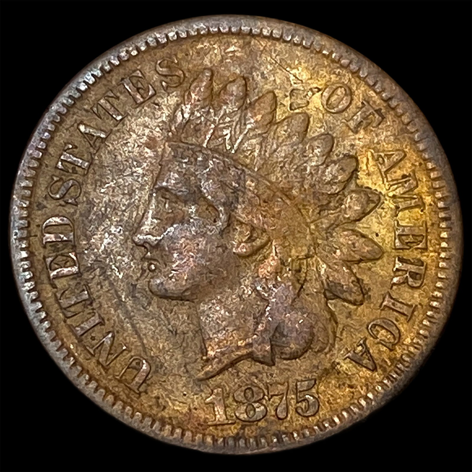 1875 Indian Head Cent LIGHTLY CIRCULATED: 1875 Indian Head Cent LIGHTLY CIRCULATED