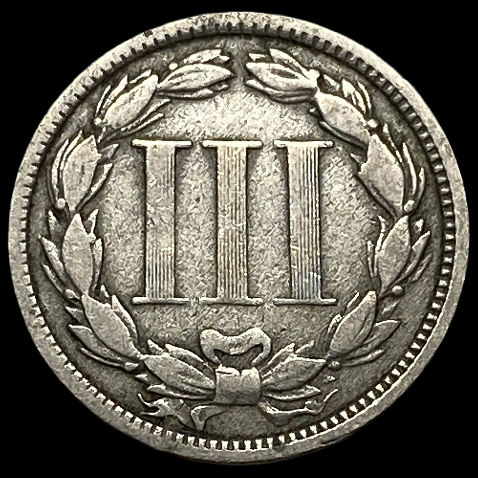 1876 Nickel Three-Cent Piece LIGHTLY CIRCULATED - 2