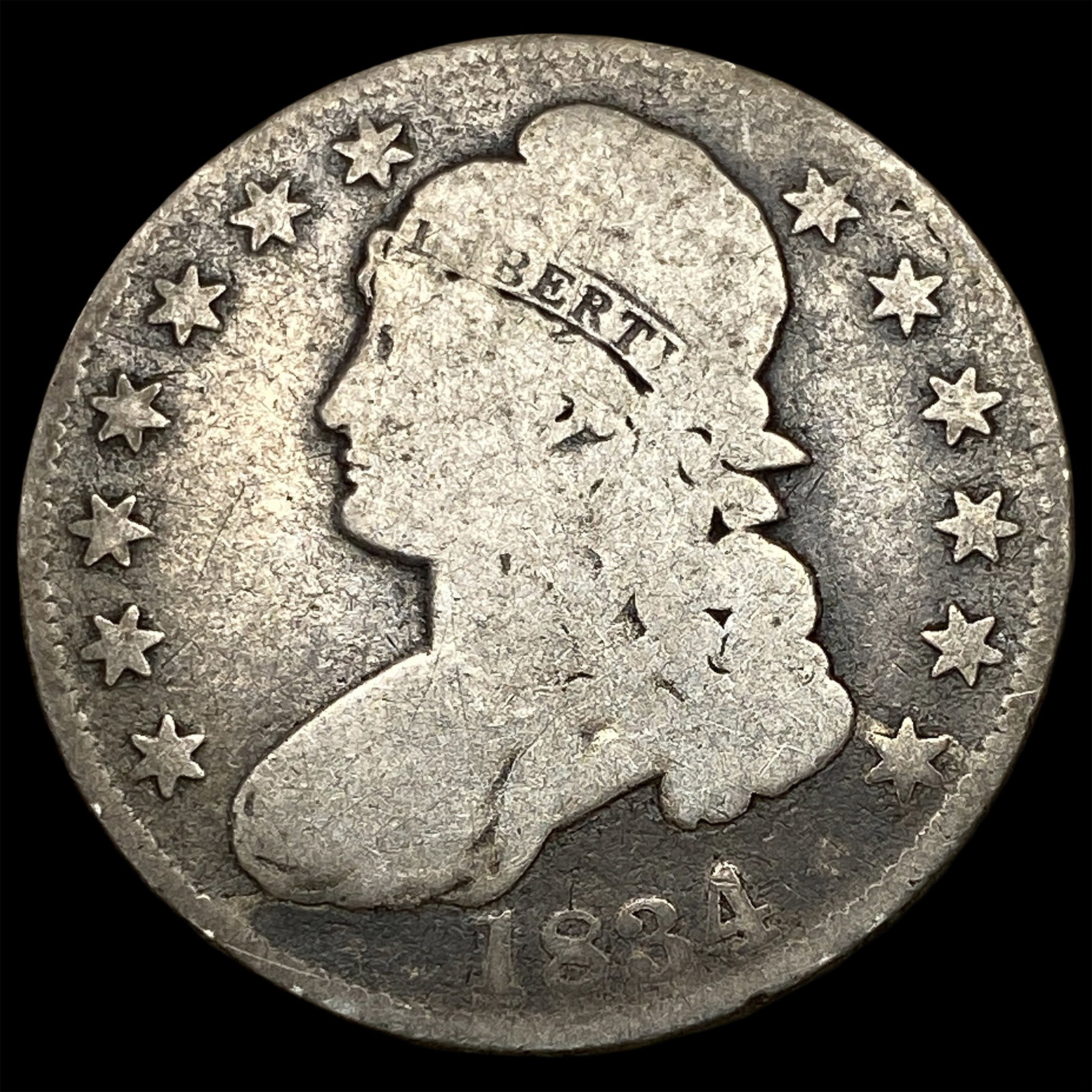 1834 Capped Bust Half Dollar NICELY CIRCULATED: 1834 Capped Bust Half Dollar NICELY CIRCULATED