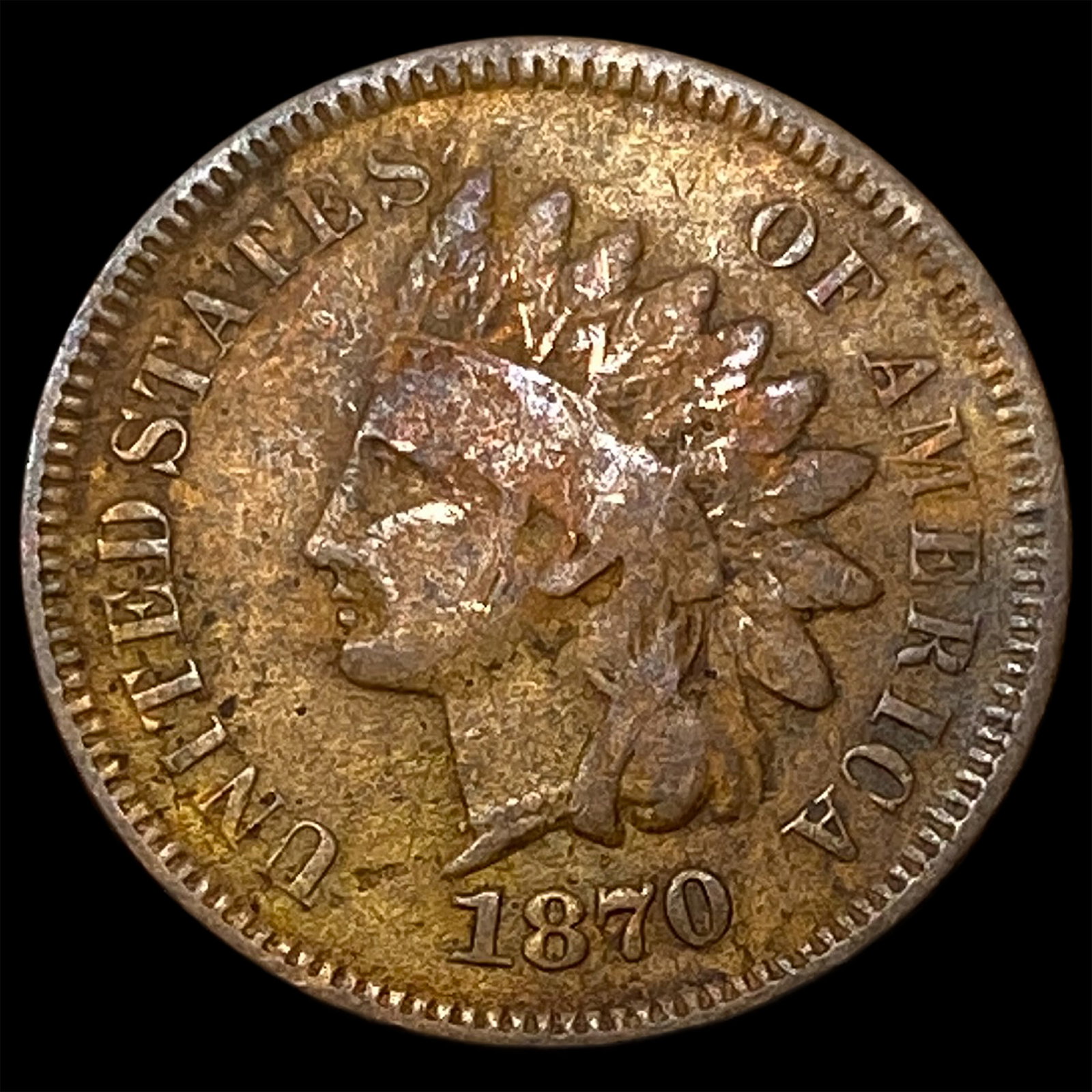 1870 Indian Head Cent LIGHTLY CIRCULATED: 1870 Indian Head Cent LIGHTLY CIRCULATED